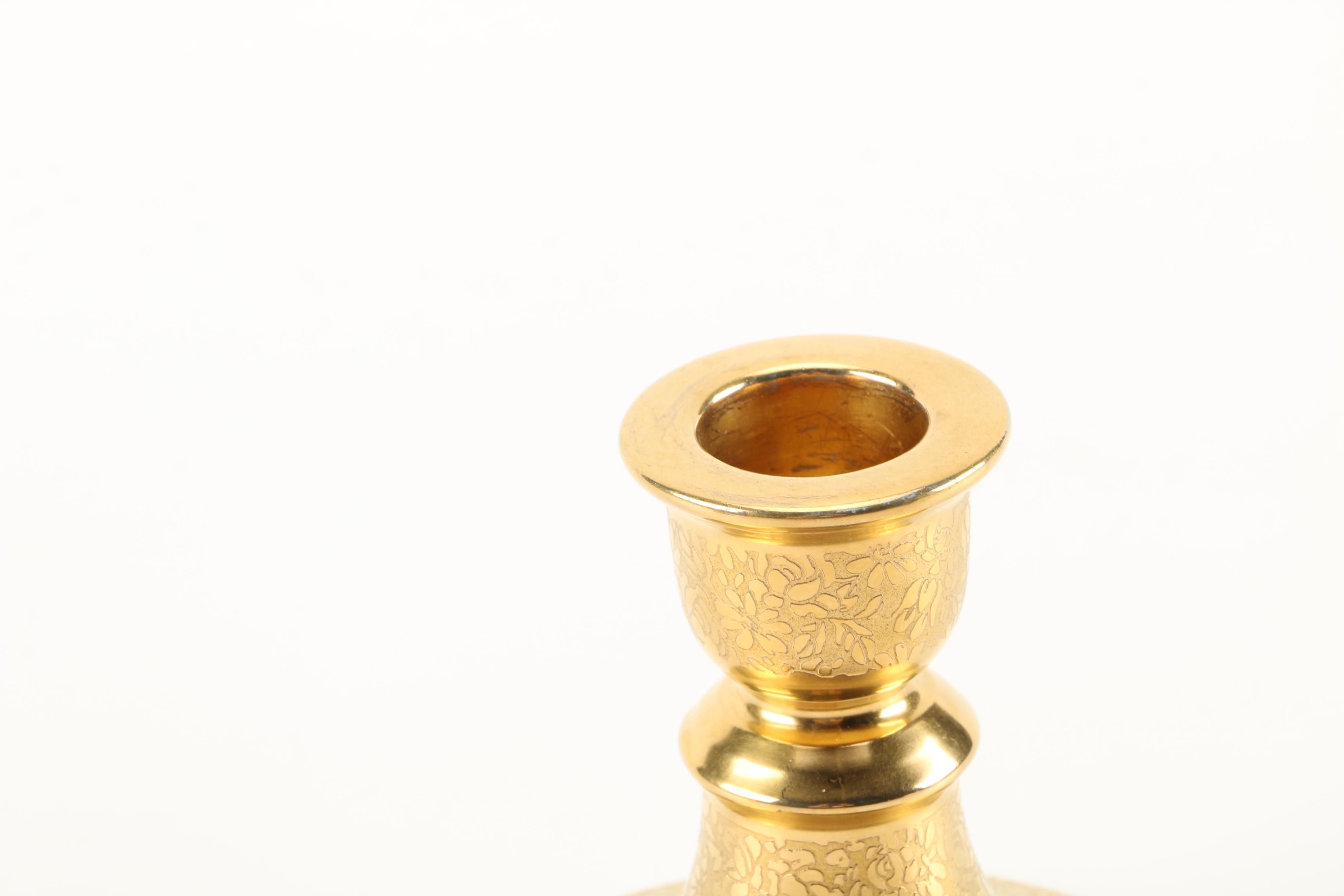 Tirschenreuth Porcelain Gilt Candle Holders