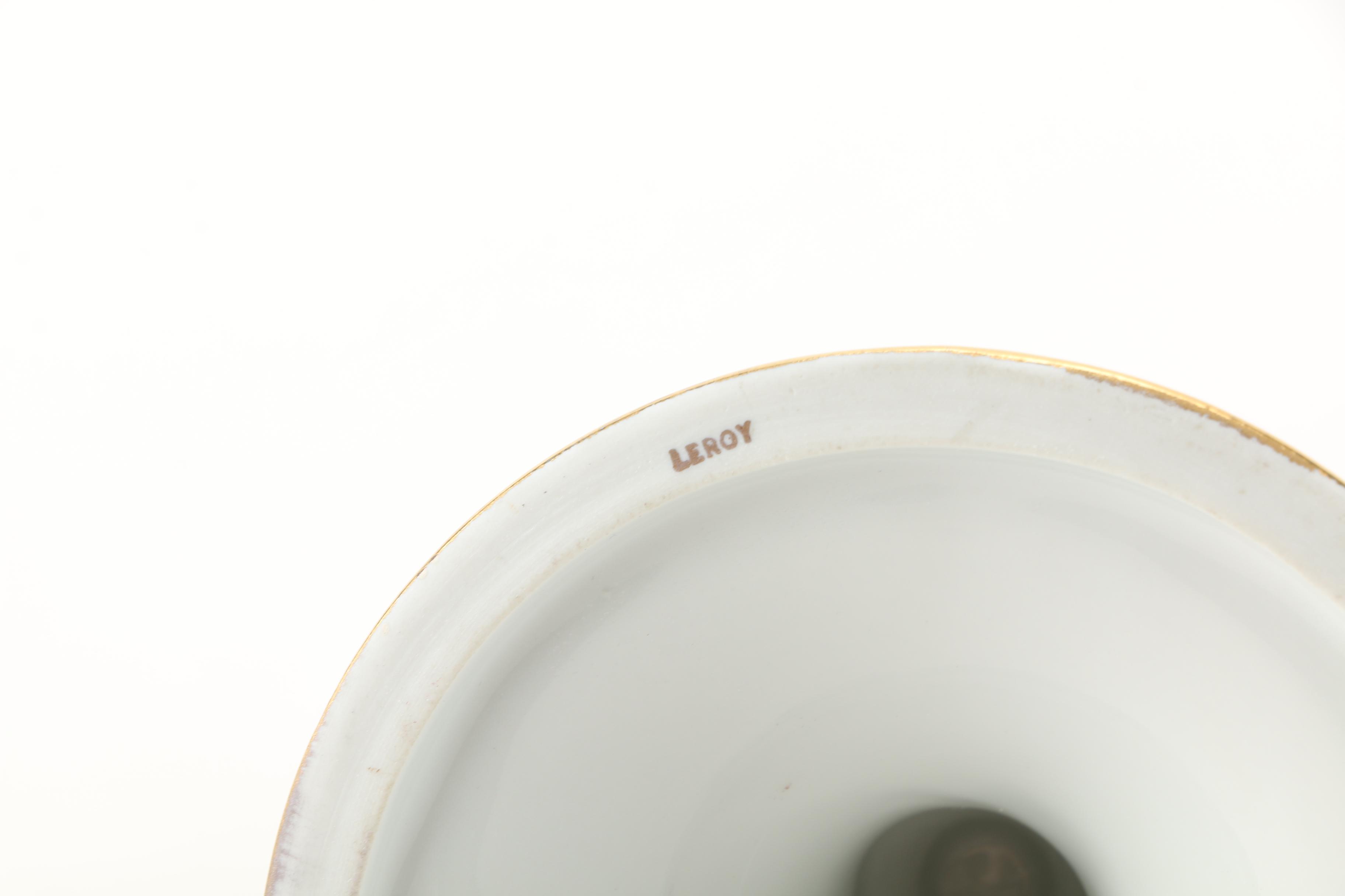 Tirschenreuth Porcelain Gilt Candle Holders