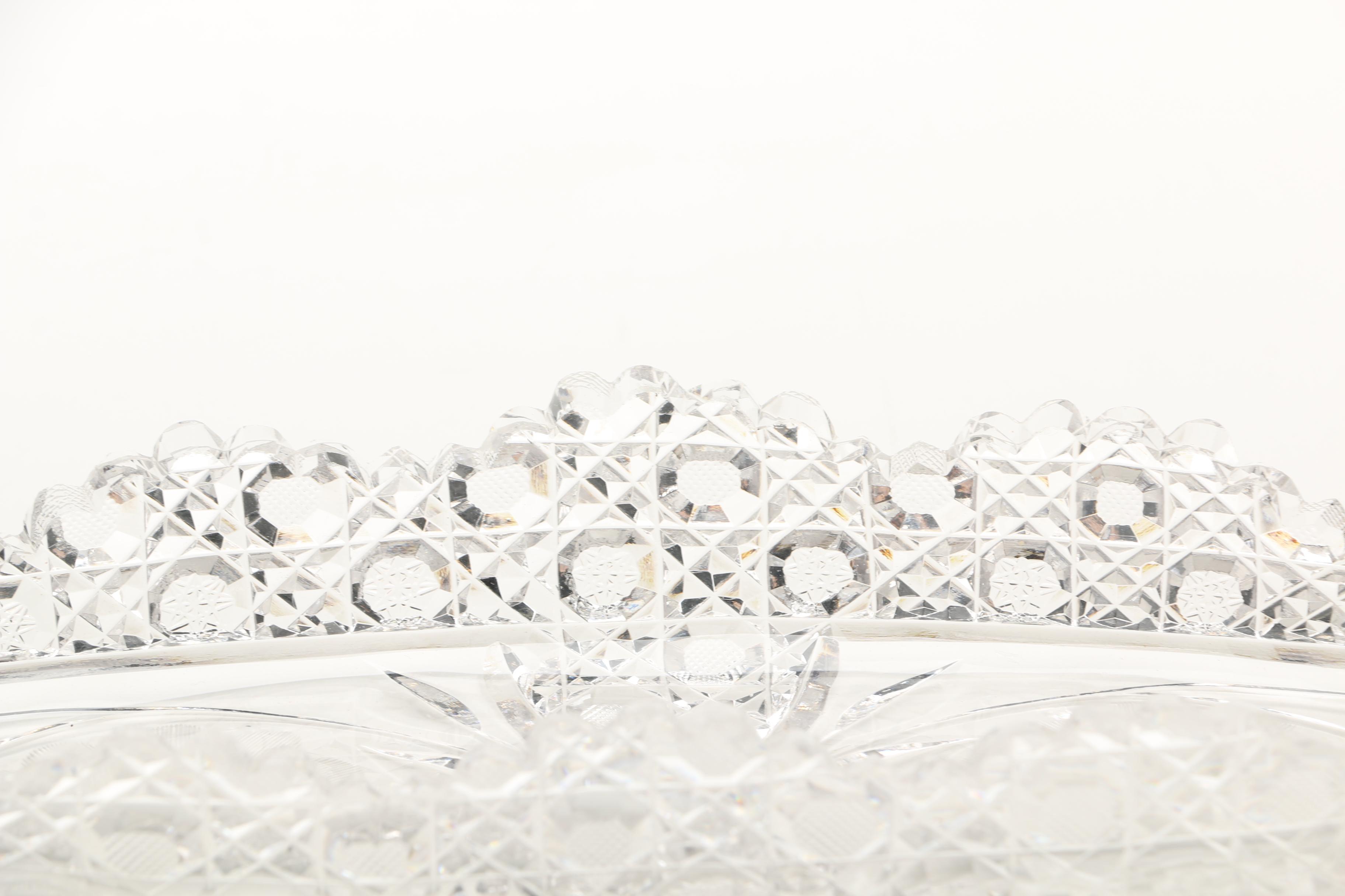 Collection of Crystal Relish Dishes