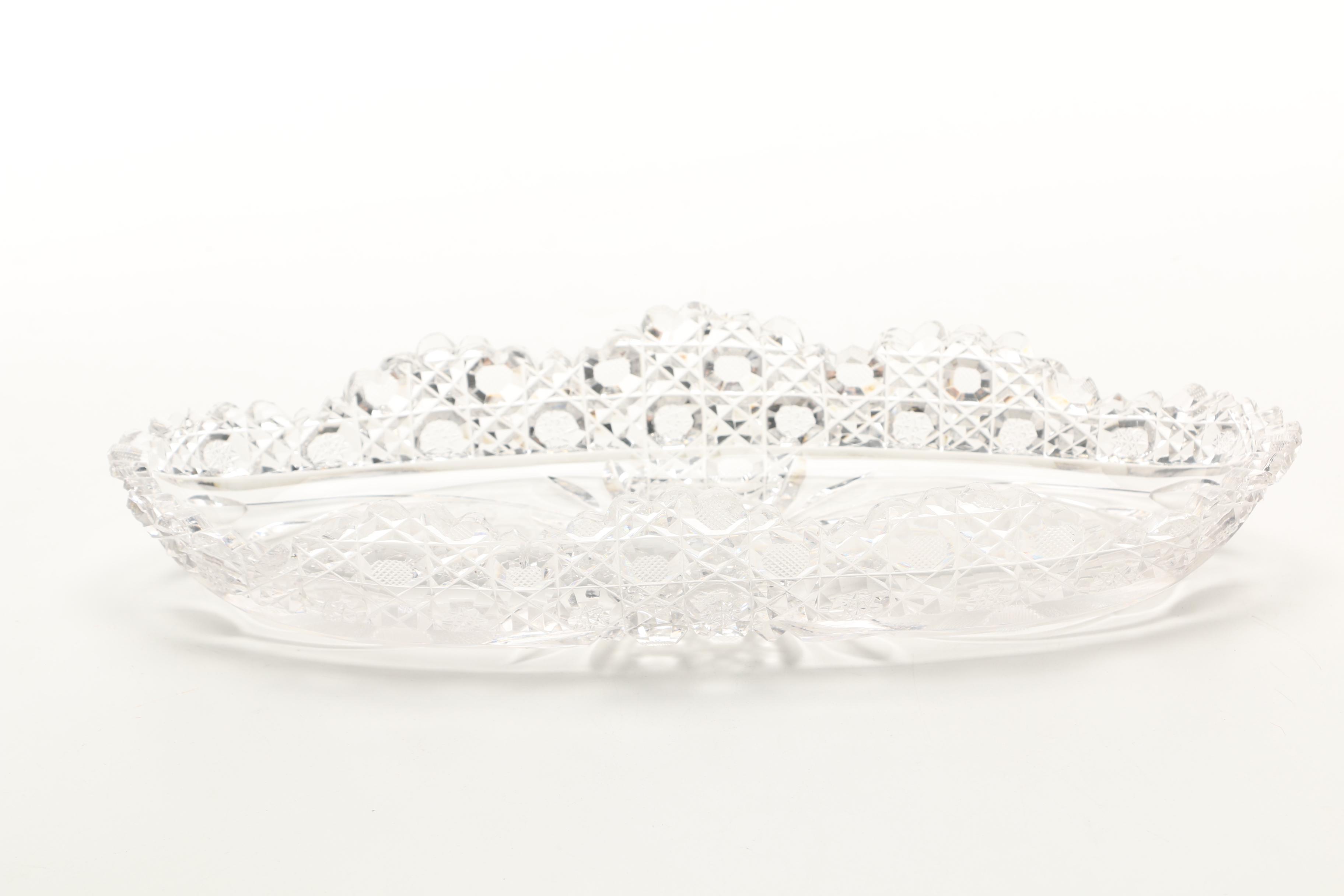 Collection of Crystal Relish Dishes