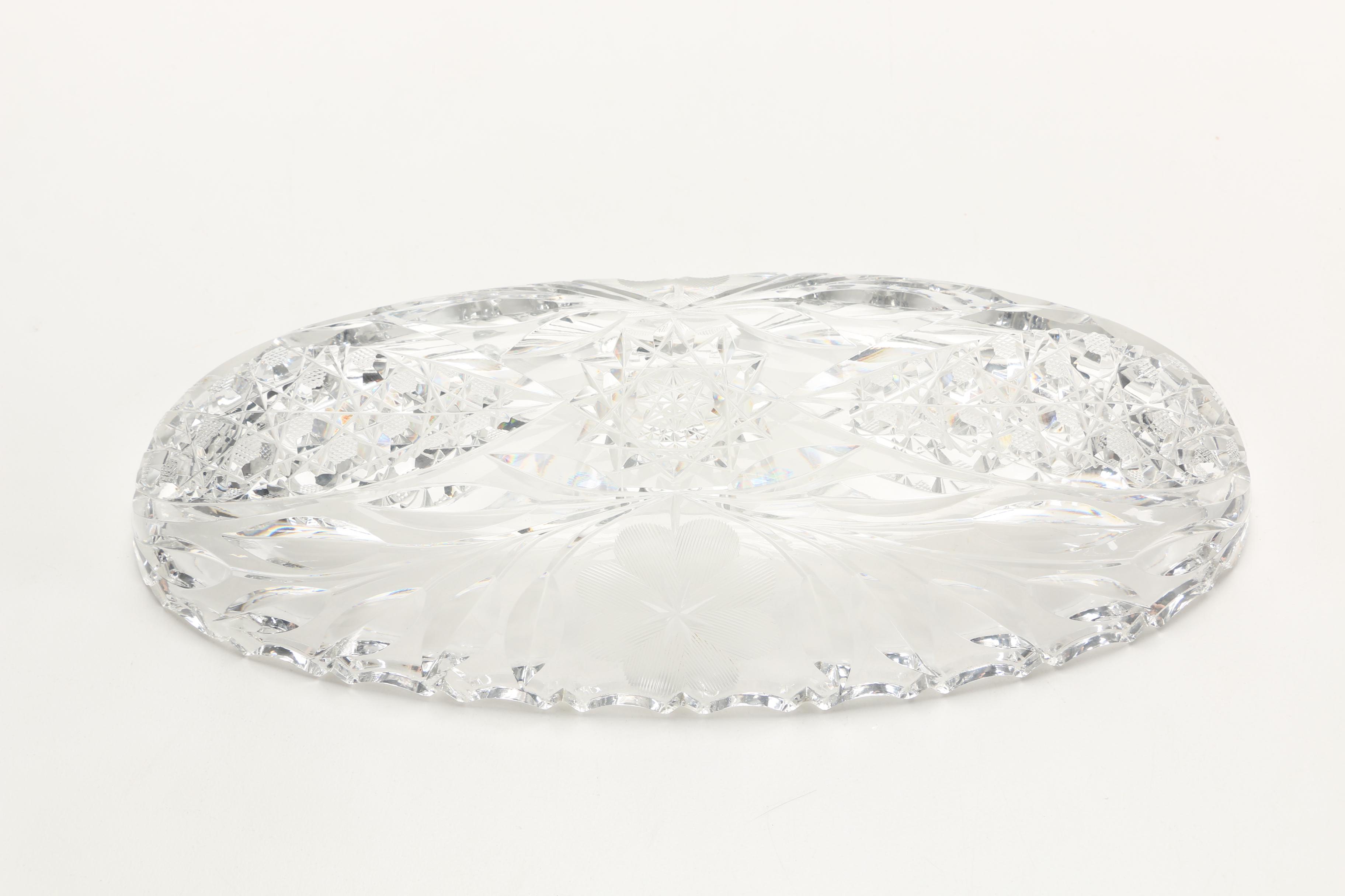 Collection of Crystal Relish Dishes