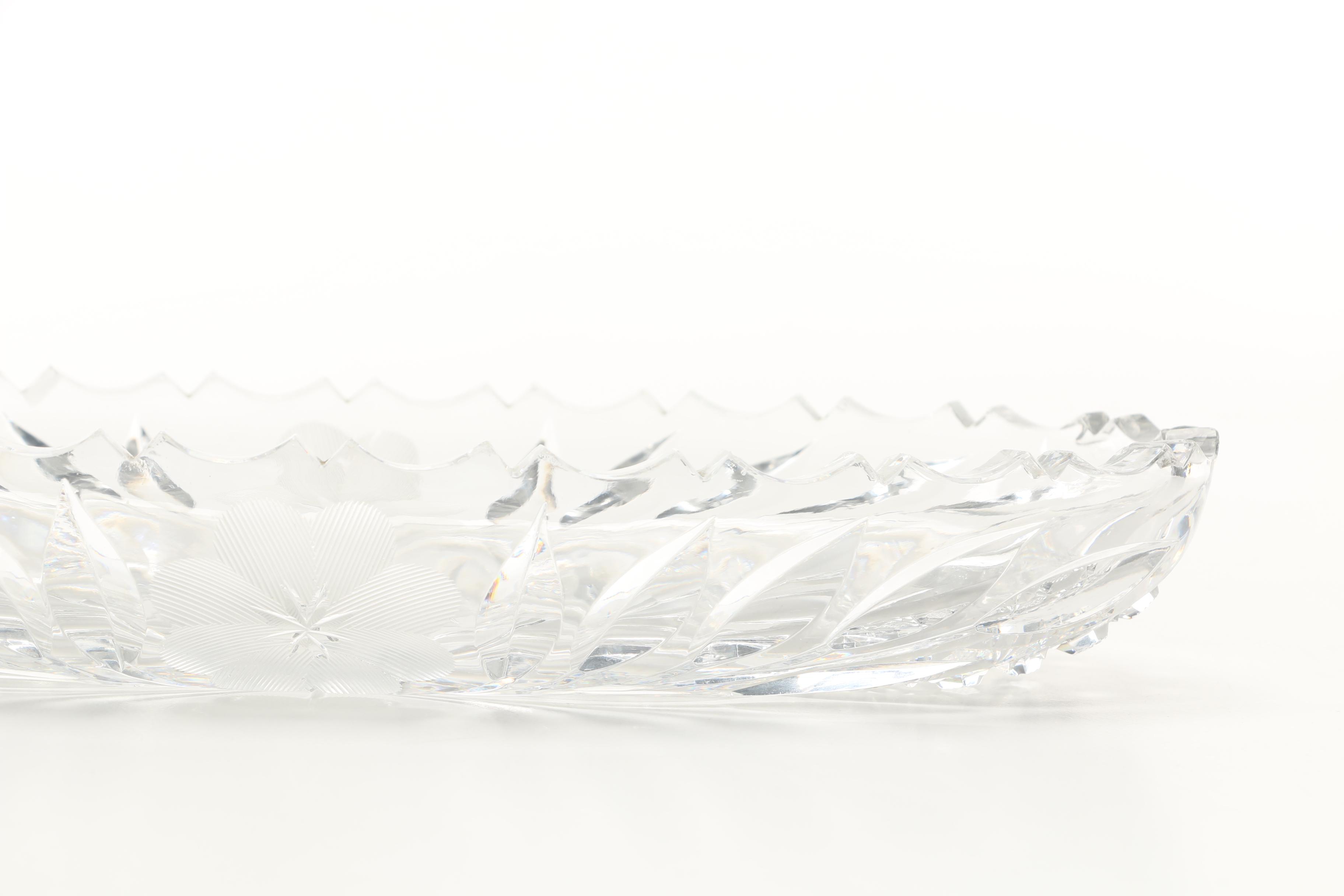 Collection of Crystal Relish Dishes