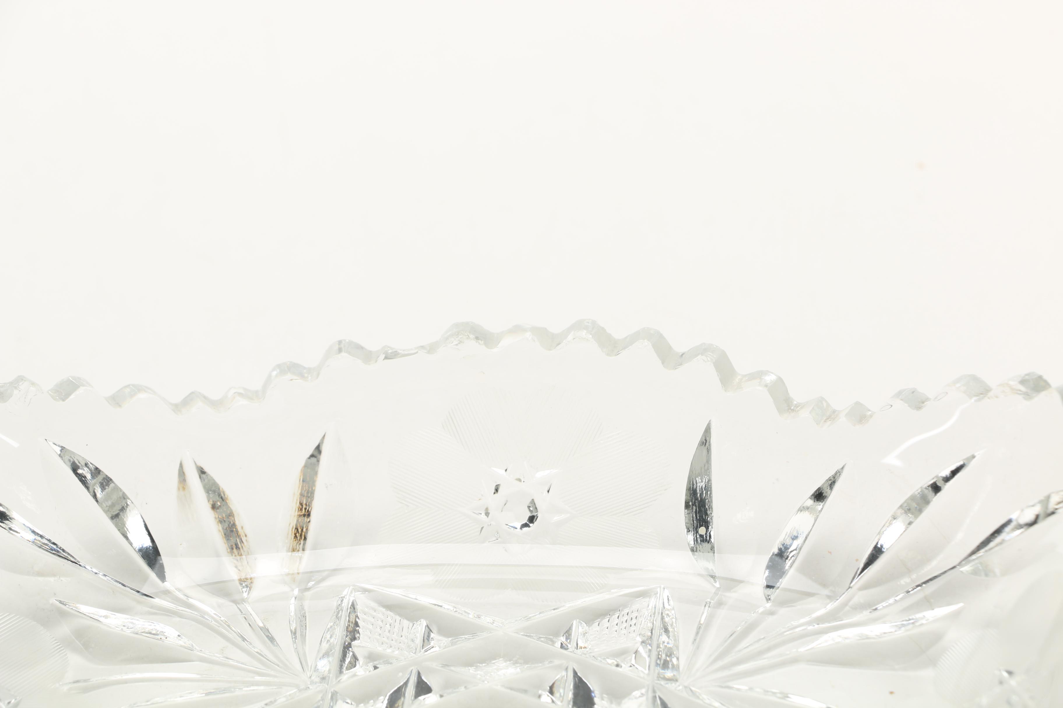 Collection of Crystal Relish Dishes