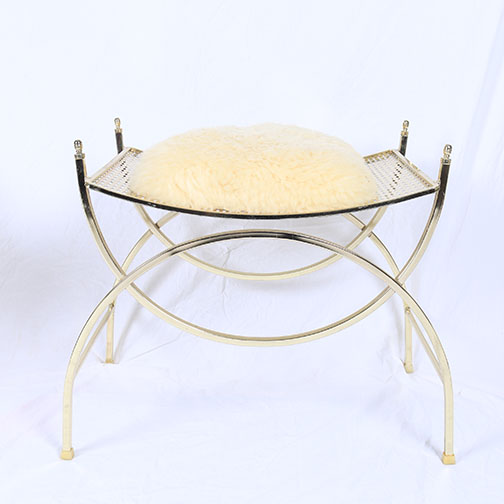 Pair of Vintage Hollywood Regency Style Vanity Stools