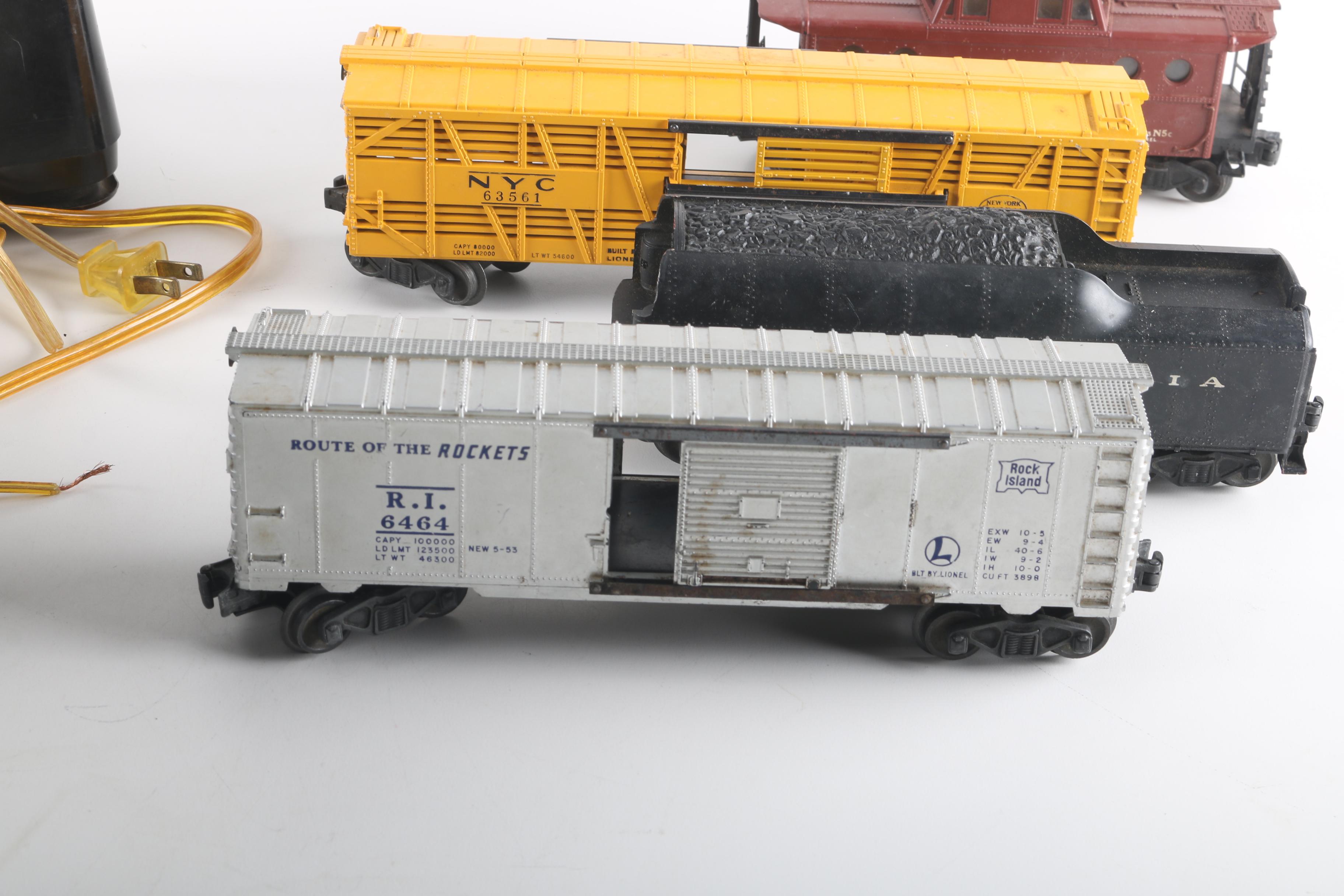 Circa 1950s Lionel Model Trains and Trainmaster Transformer