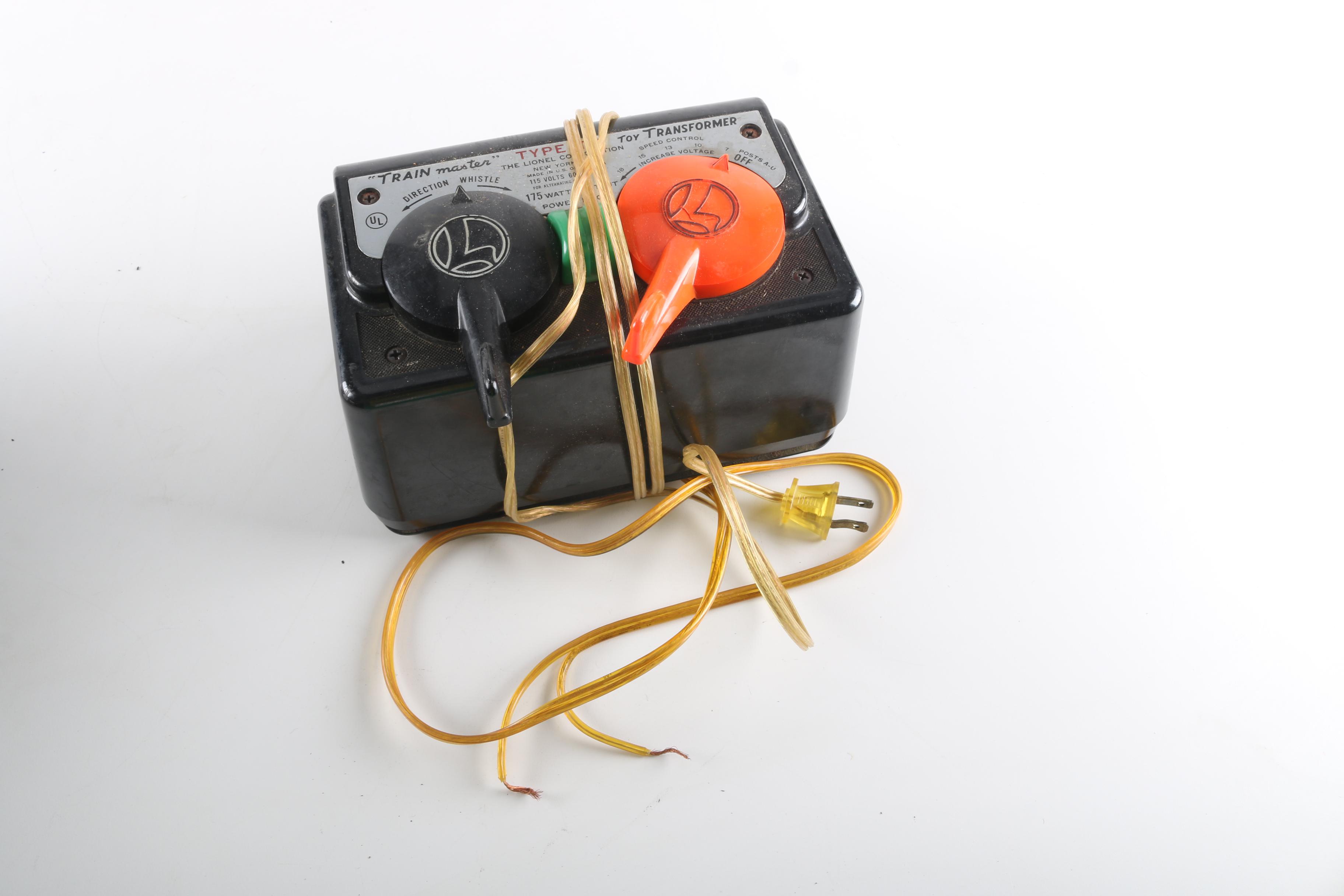 Circa 1950s Lionel Model Trains and Trainmaster Transformer