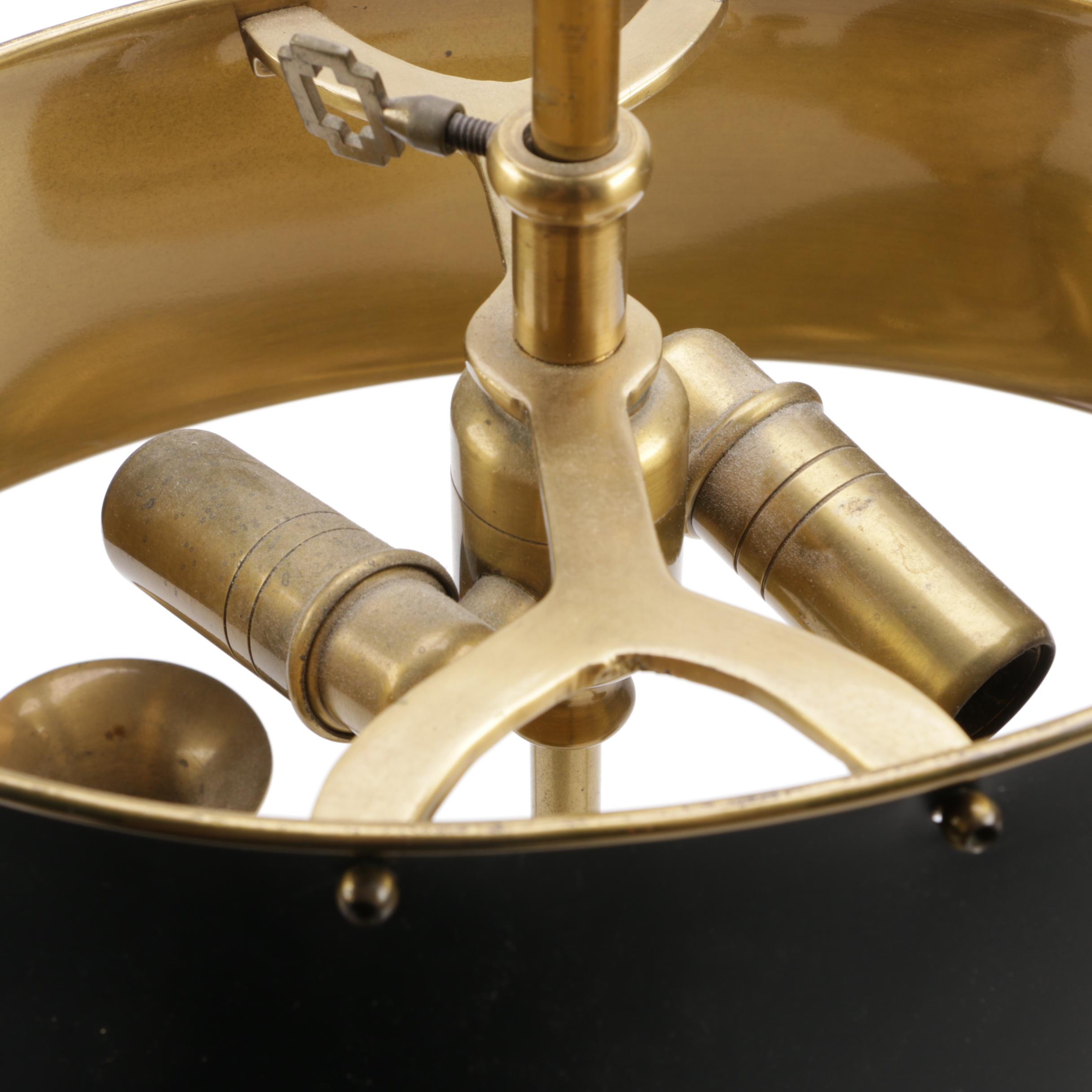 Vintage Brass French Horn Table Lamp