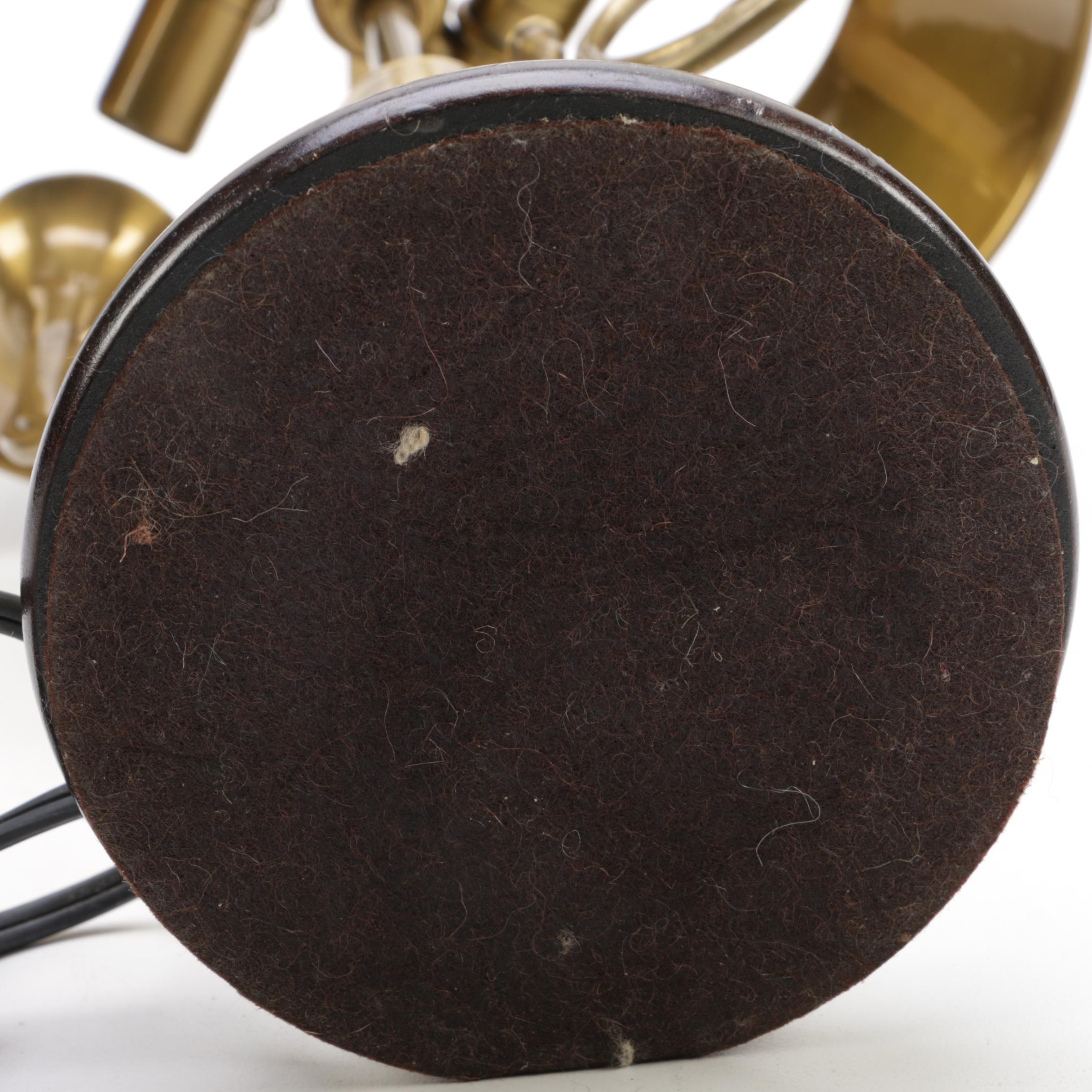 Vintage Brass French Horn Table Lamp