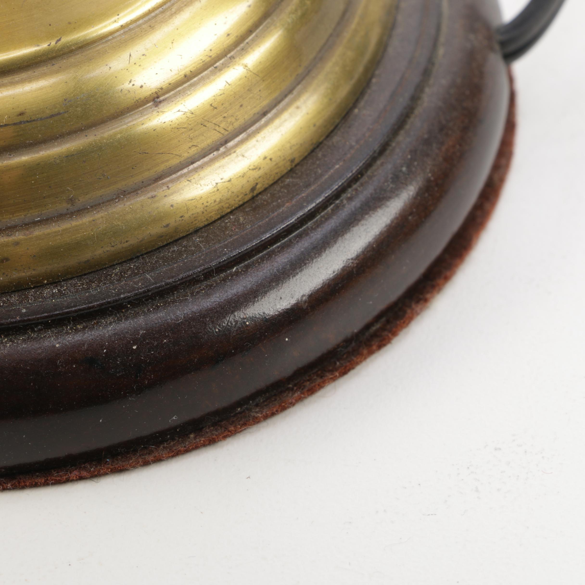 Vintage Brass French Horn Table Lamp