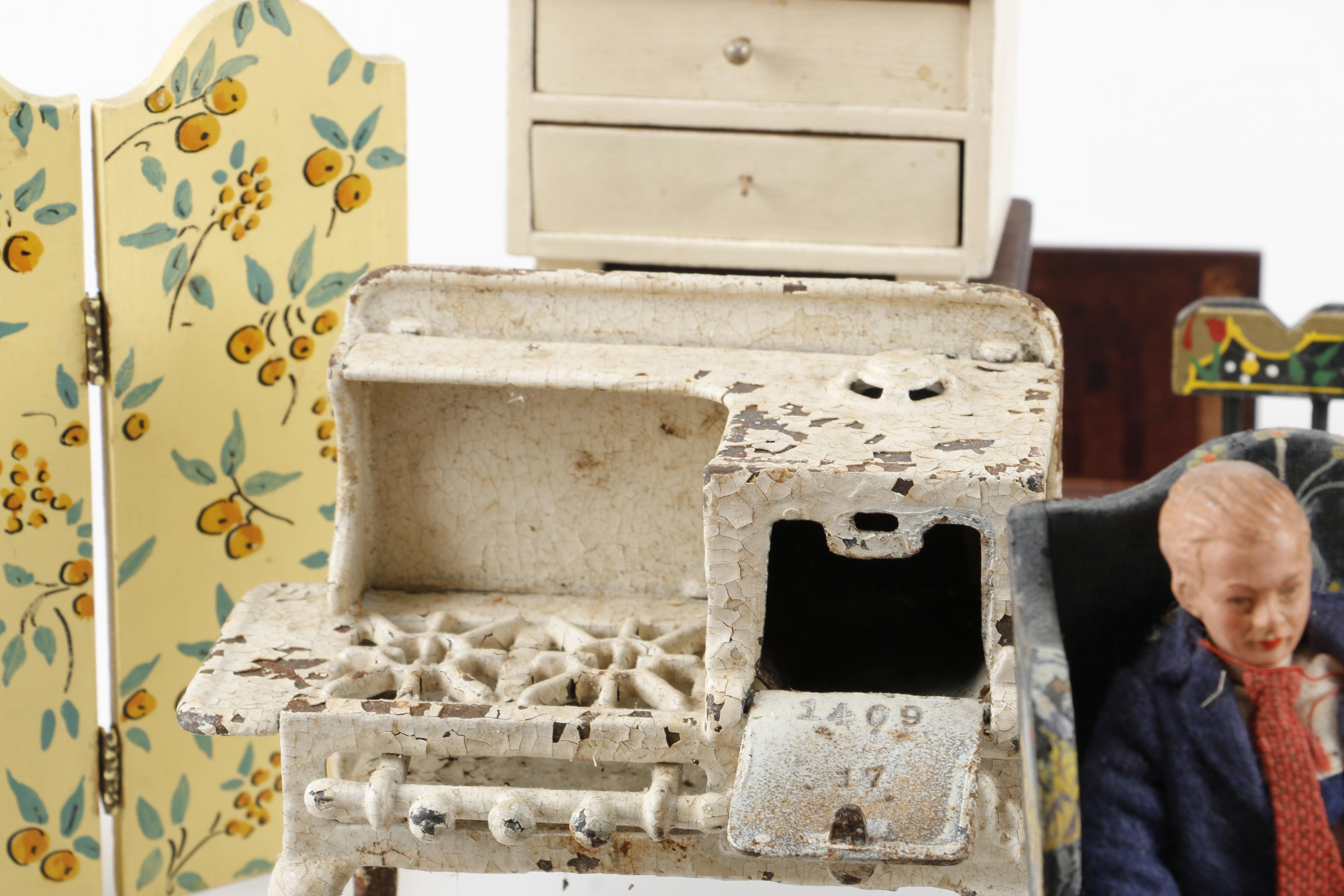 Vintage Dolls and Dollhouse Furniture