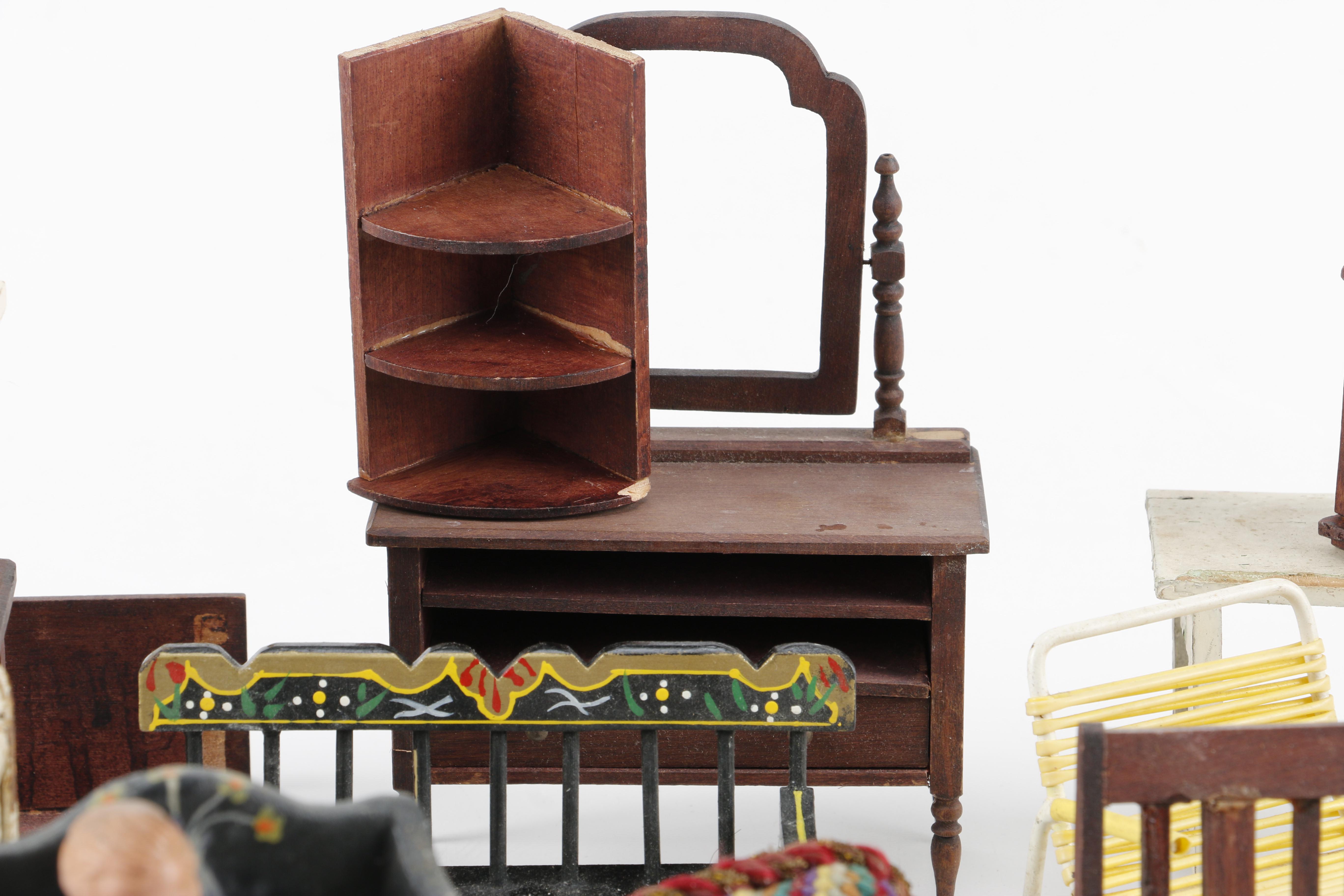 Vintage Dolls and Dollhouse Furniture