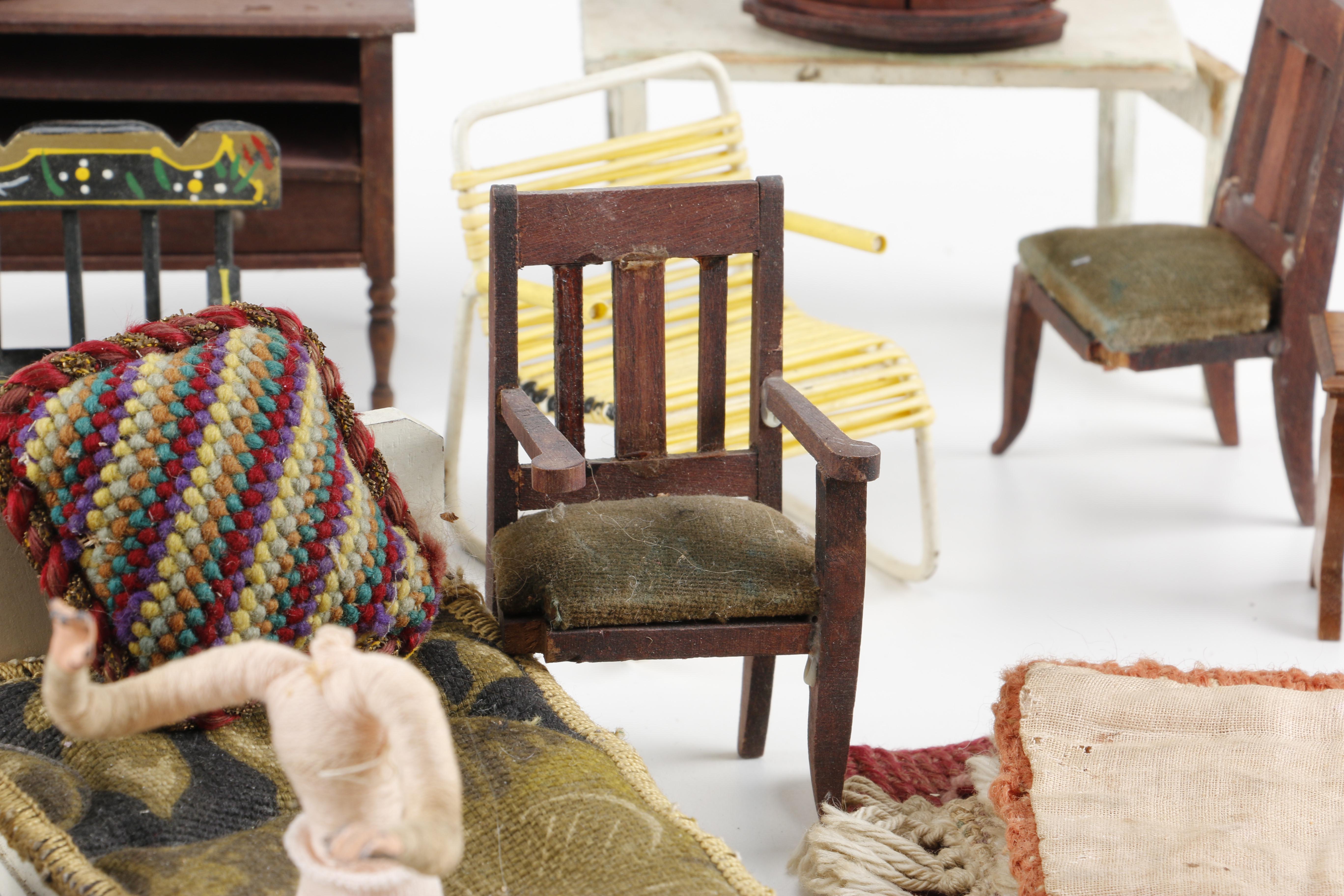 Vintage Dolls and Dollhouse Furniture