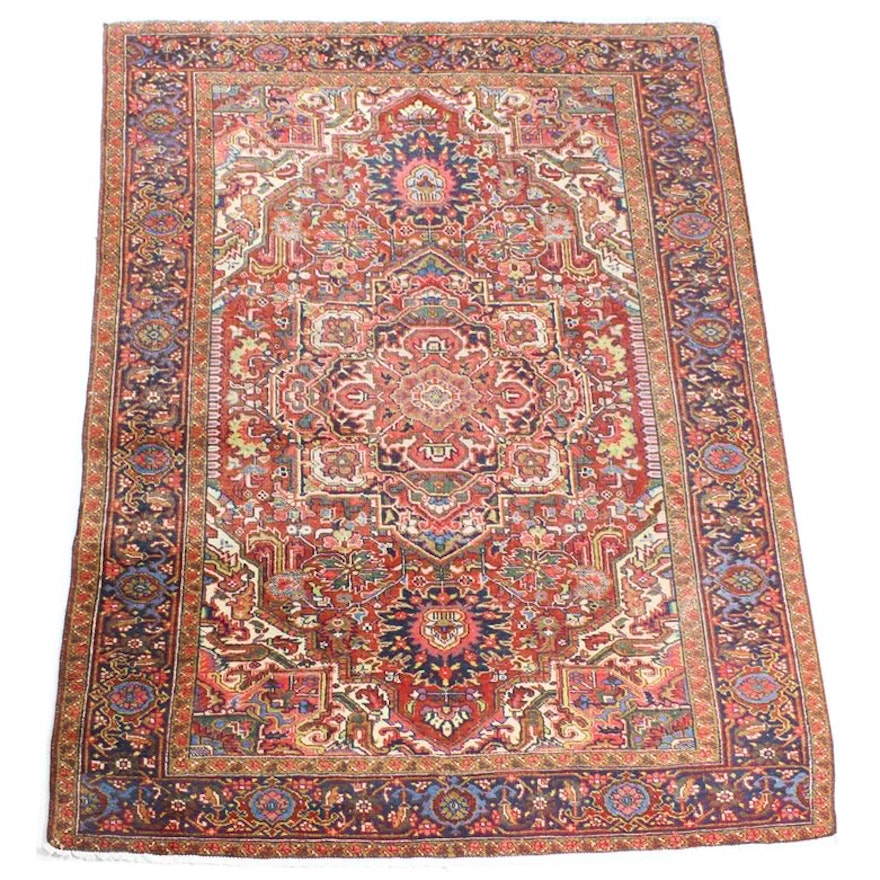 Antique Persian Heriz Area Rug