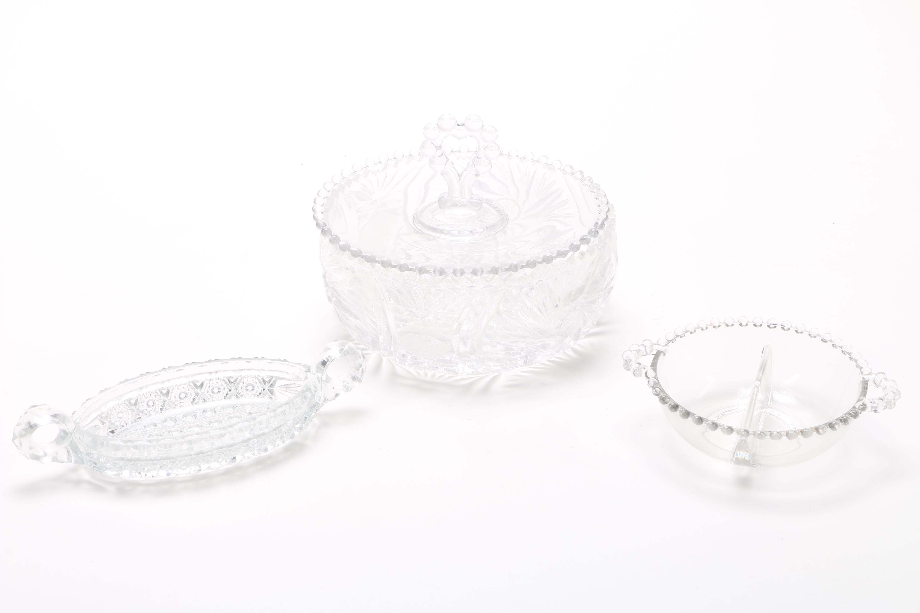 Clear Cut Glass Tableware