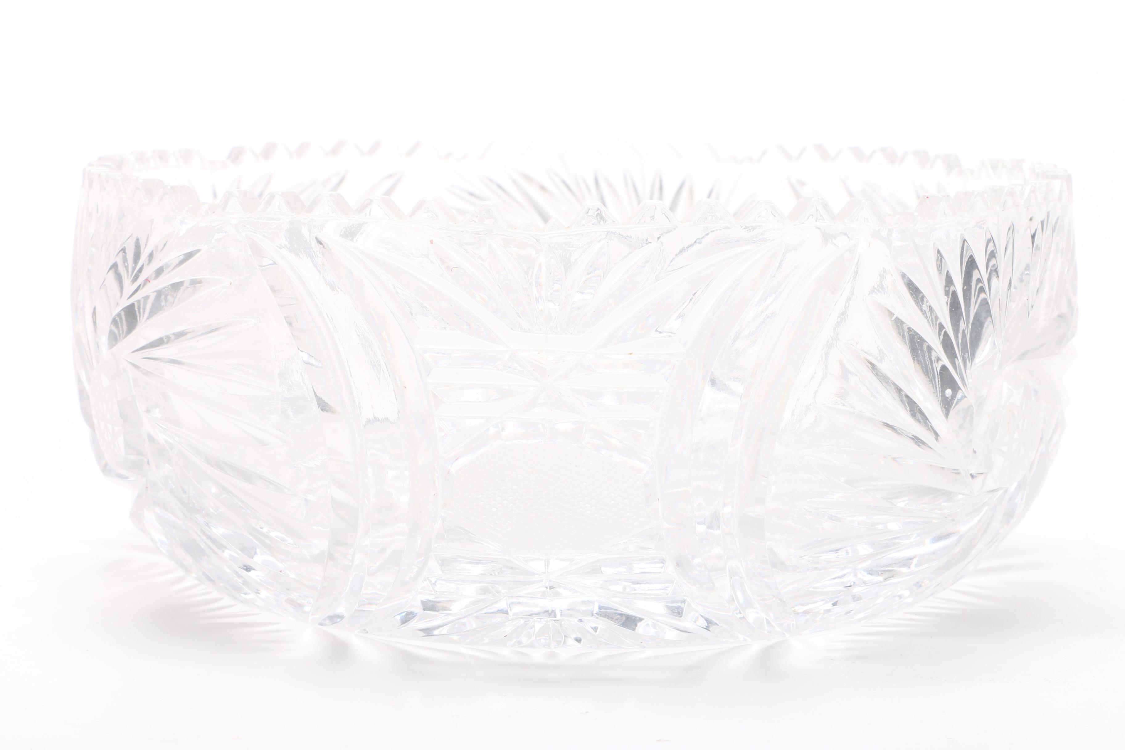 Clear Cut Glass Tableware