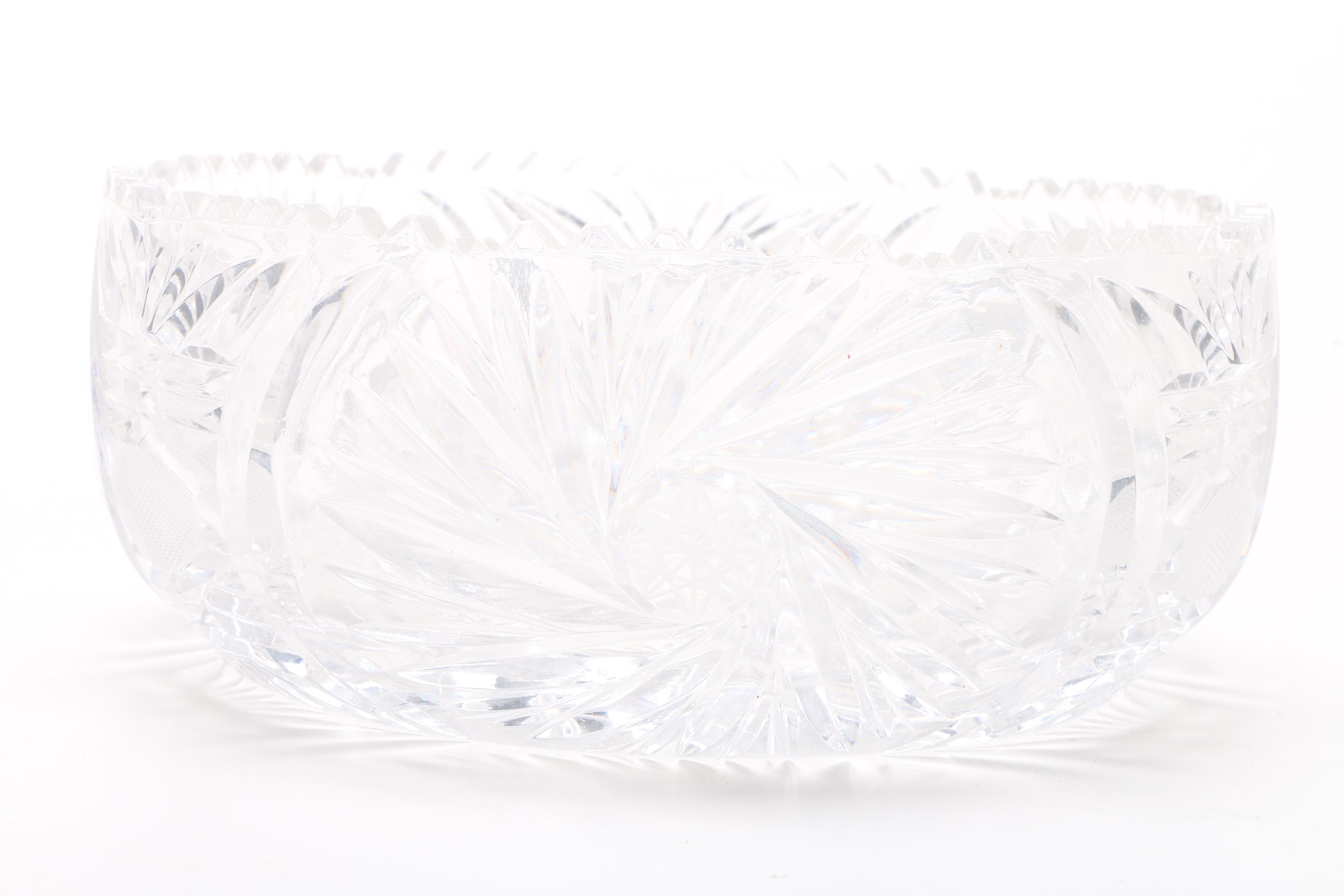 Clear Cut Glass Tableware