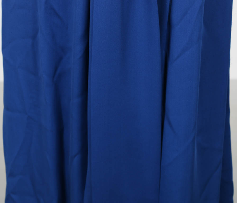 Carolina Herrera Persian Blue Silk Halter Gown