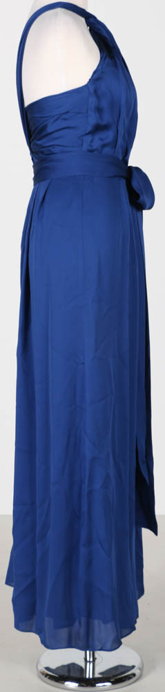 Carolina Herrera Persian Blue Silk Halter Gown