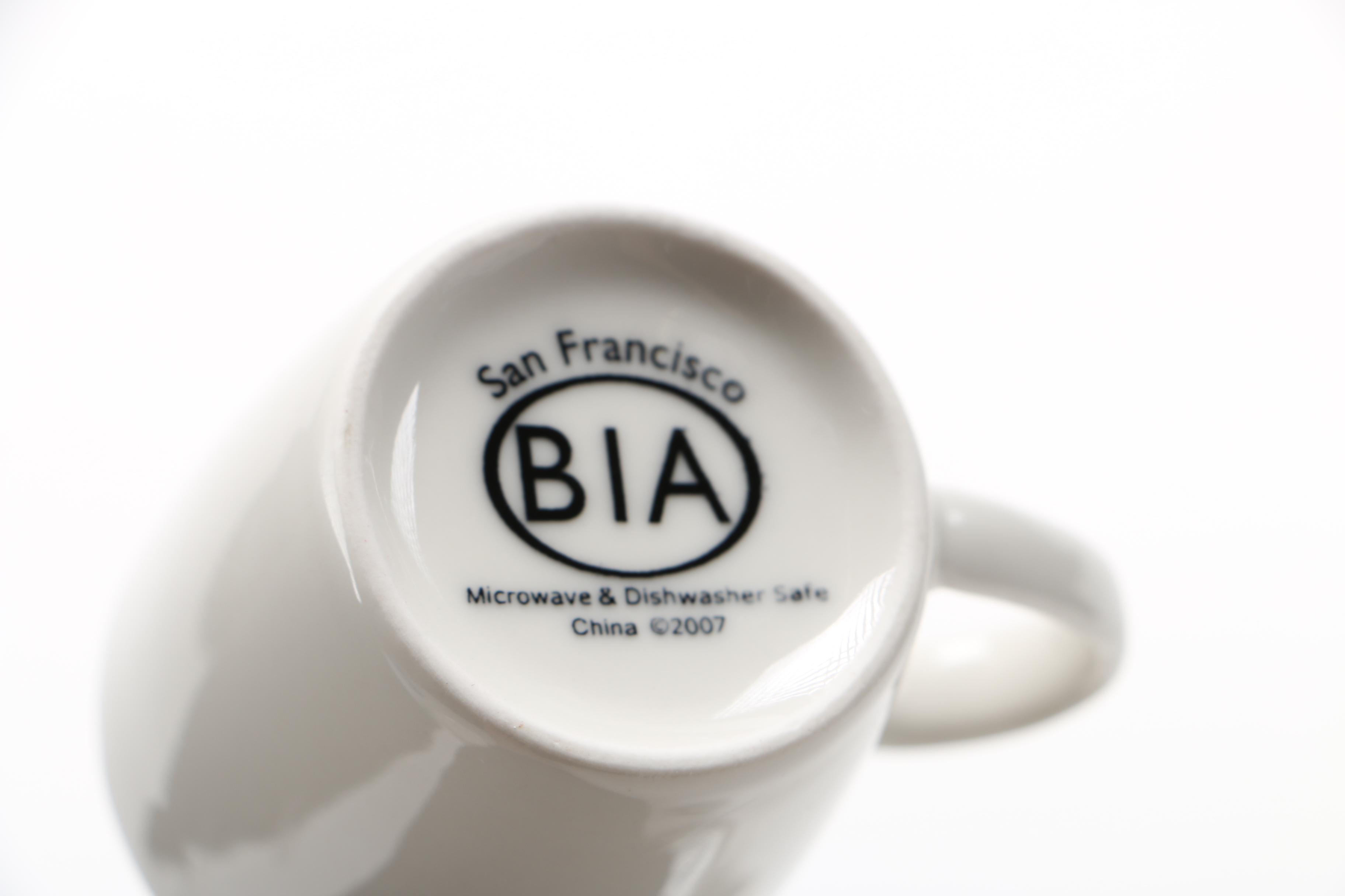 BIA Coffee Cups and Saucers