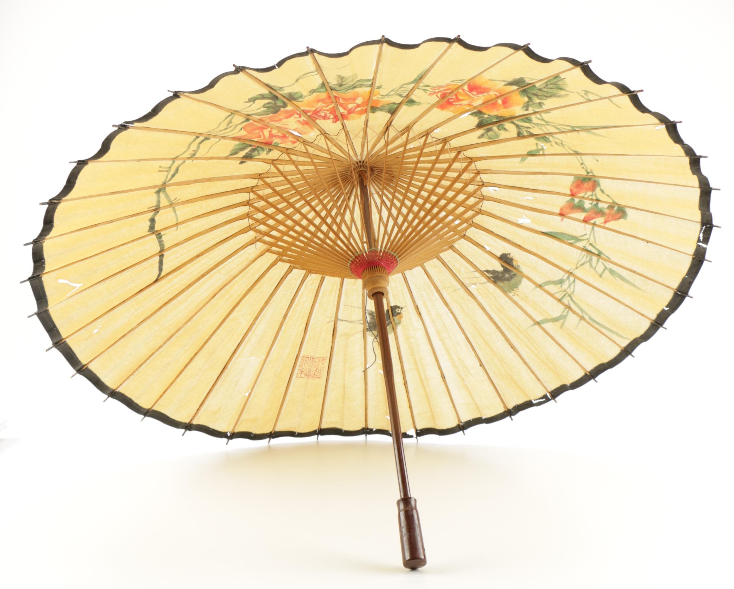 Vintage Parasol and Vanity Items
