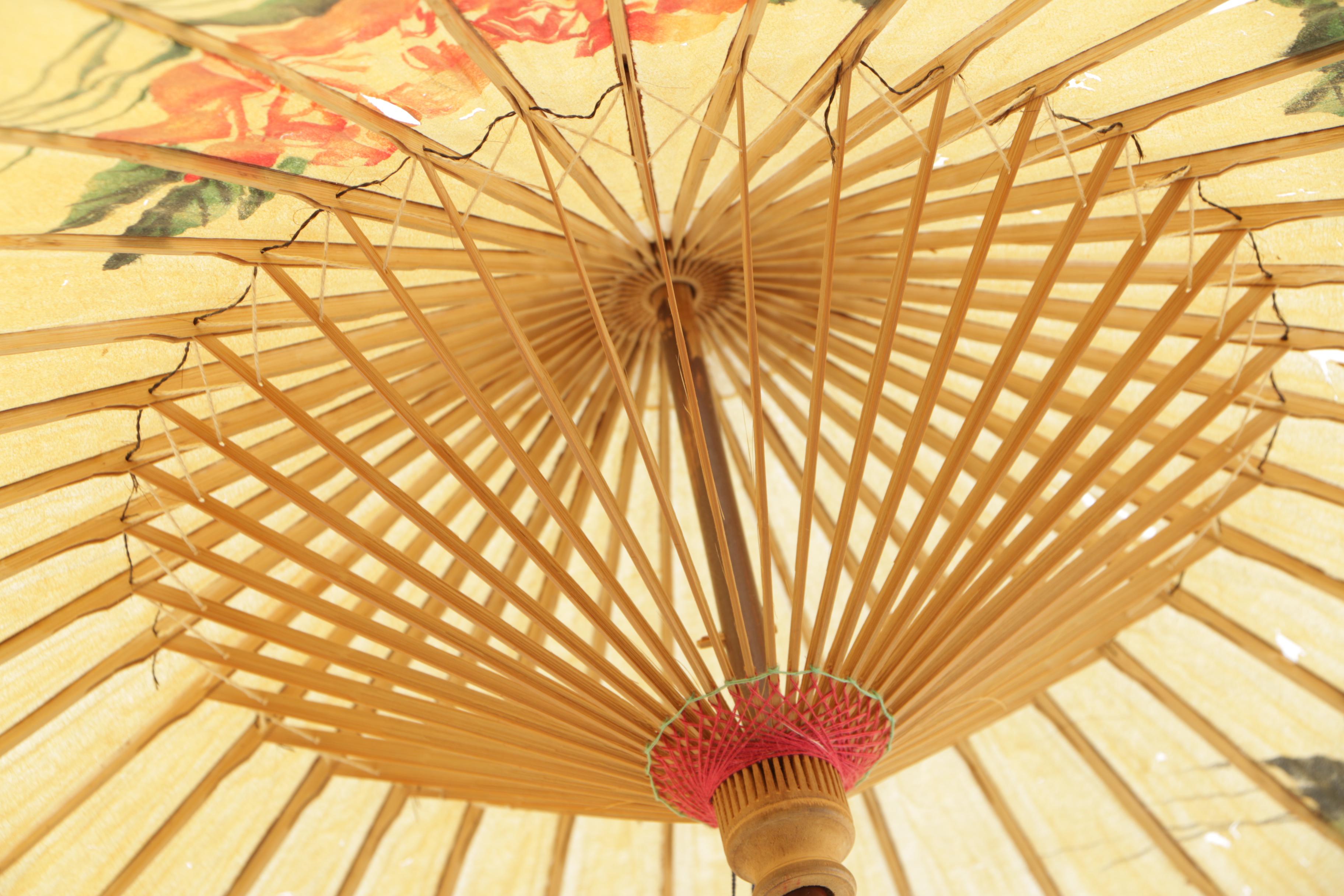 Vintage Parasol and Vanity Items
