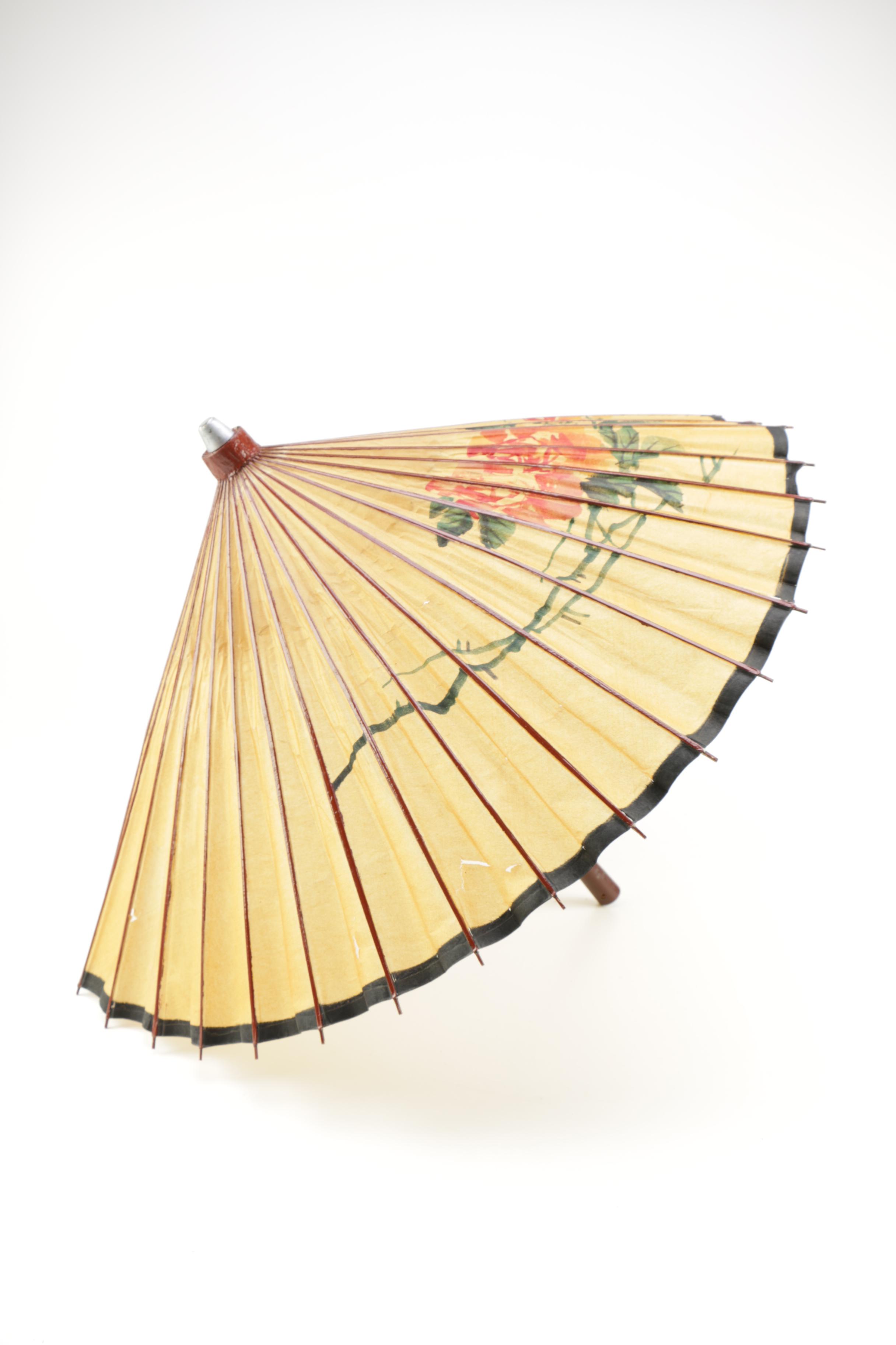 Vintage Parasol and Vanity Items