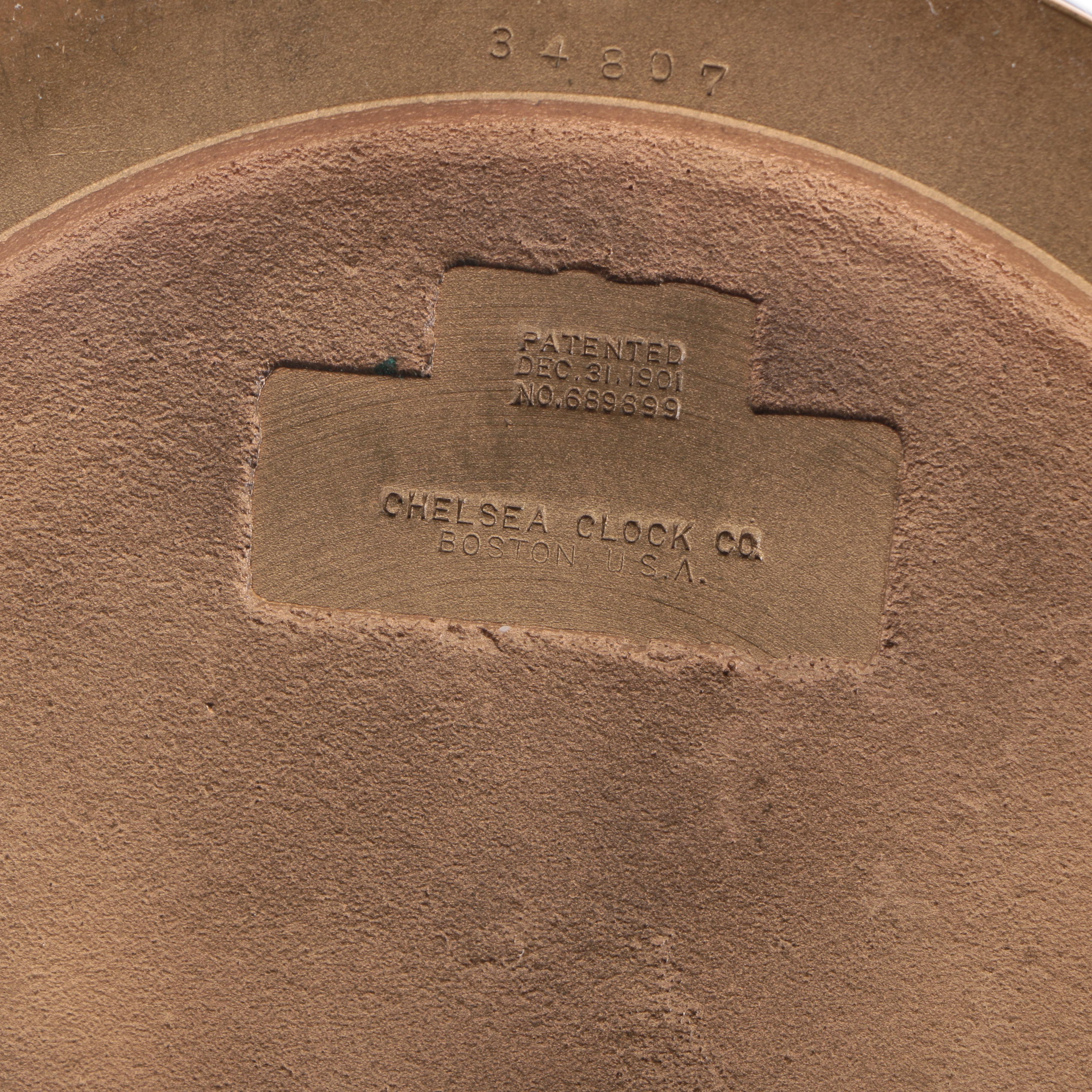 Early 20th Century Brass Ship's Bell Clock by Chelsea Clock Co.