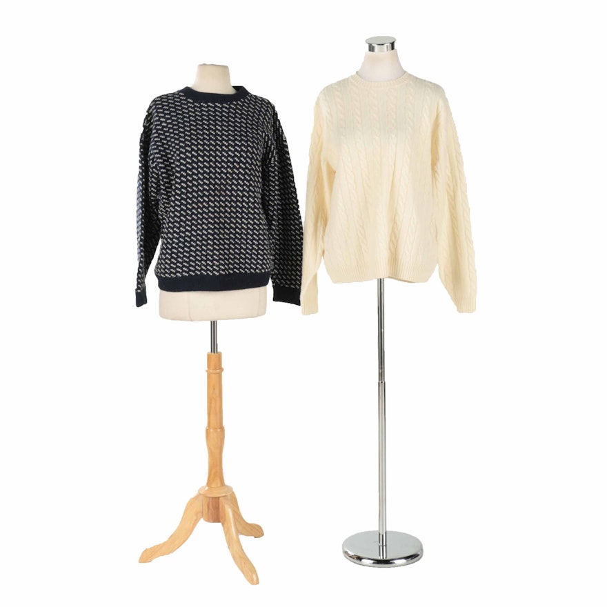 Women's Crew Neck Sweaters Including L.L. Bean and Land's End