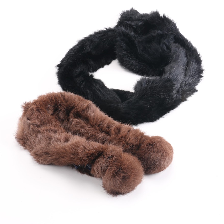 Preston & York Rabbit Fur Scarves