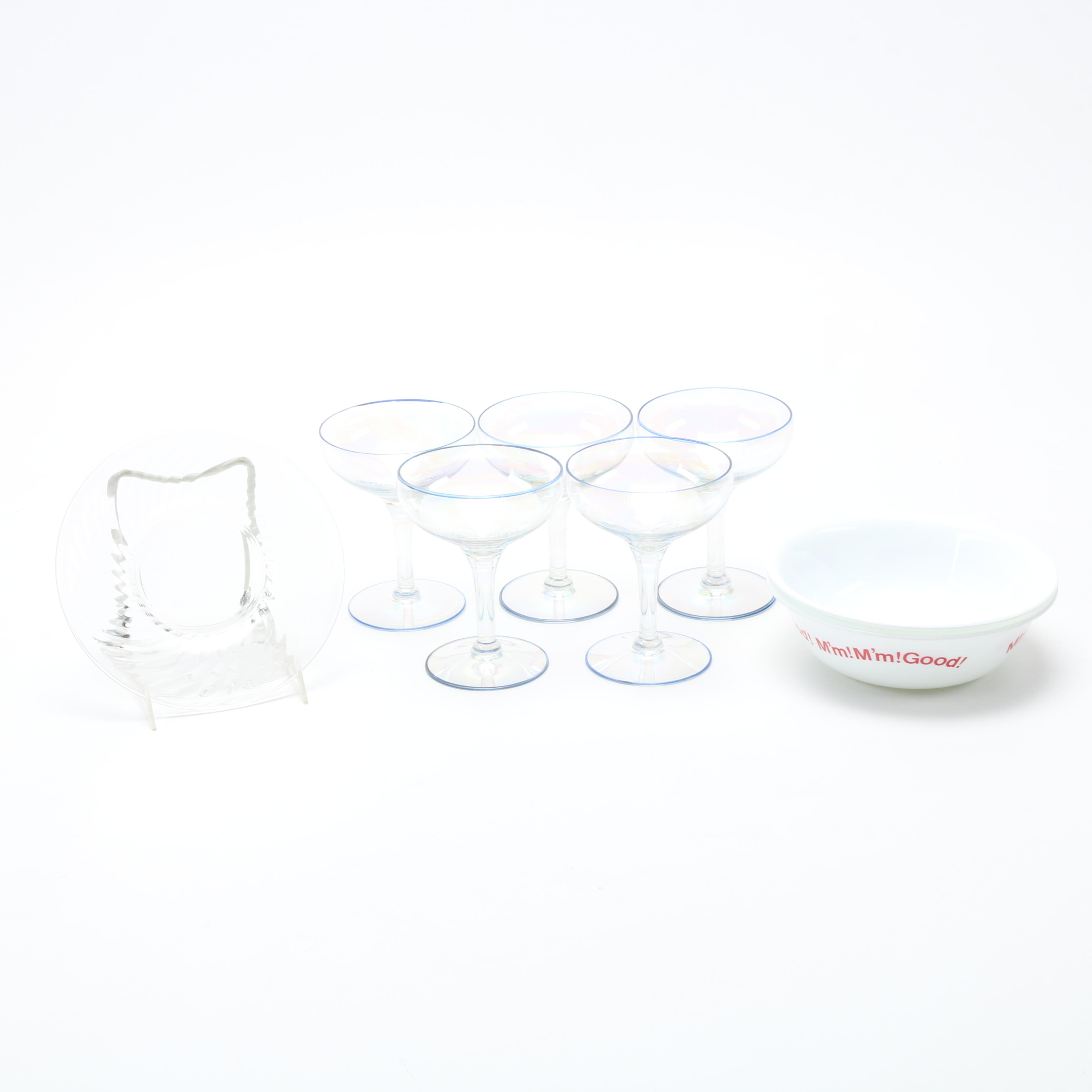 Assorted Tableware Including Corelle