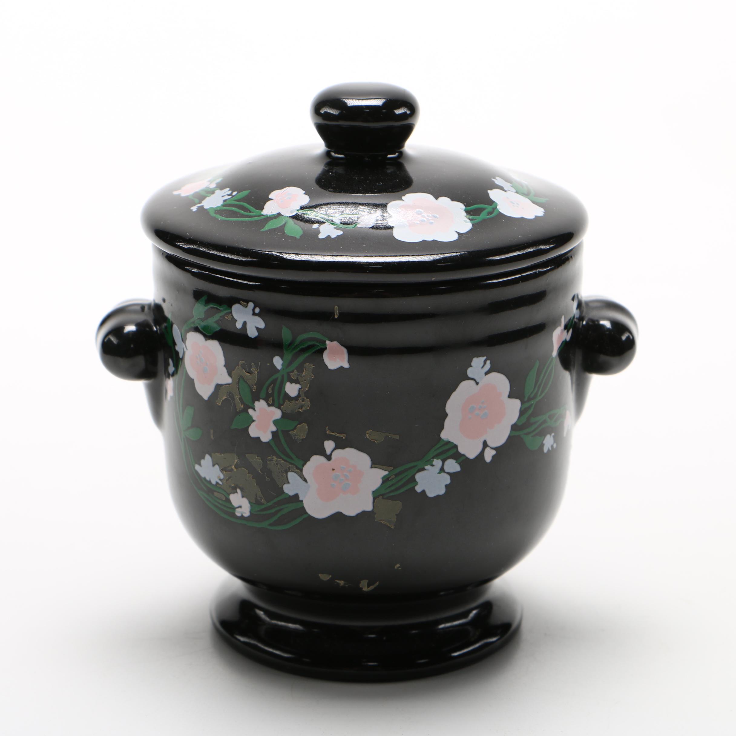 West German Black-Glazed Jar