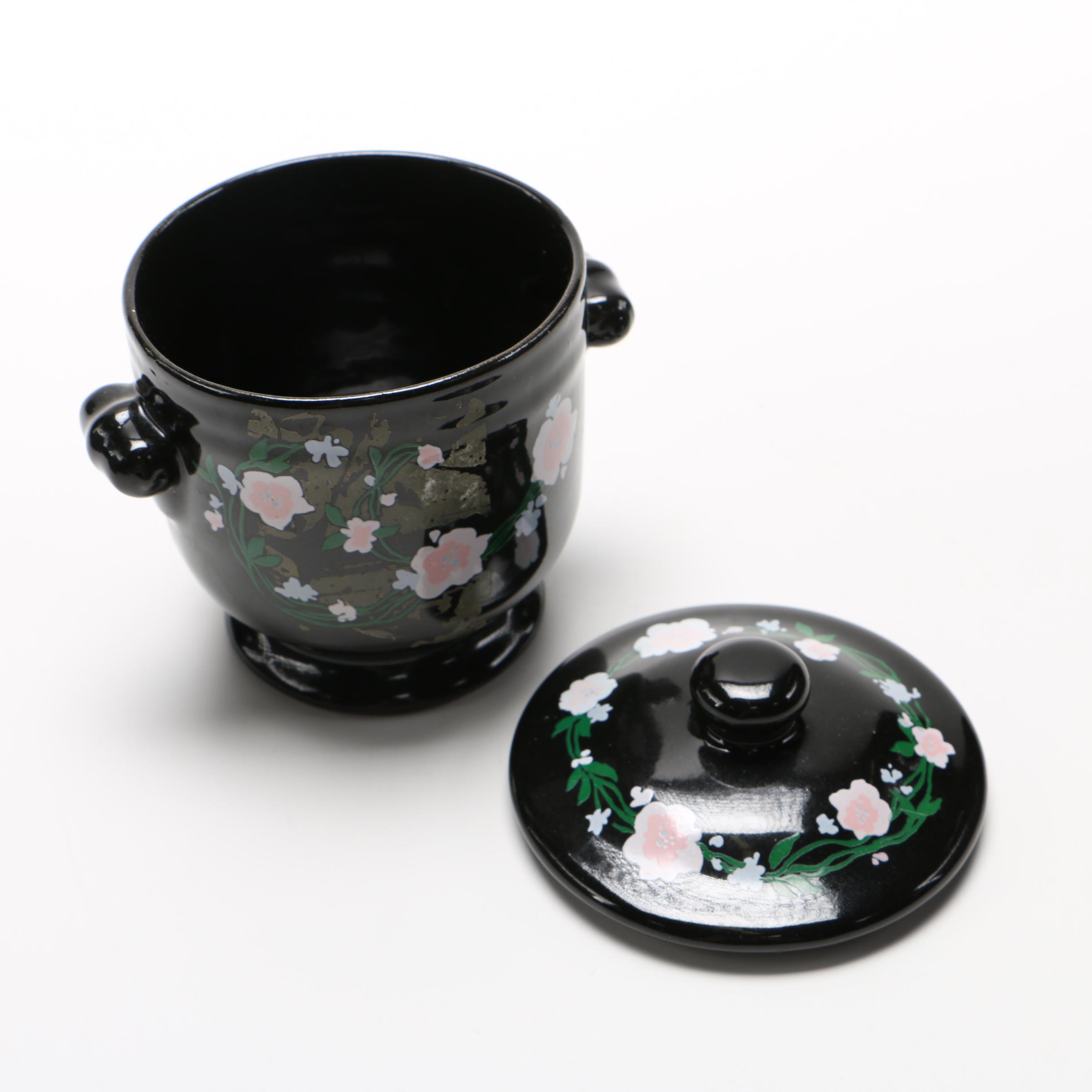 West German Black-Glazed Jar