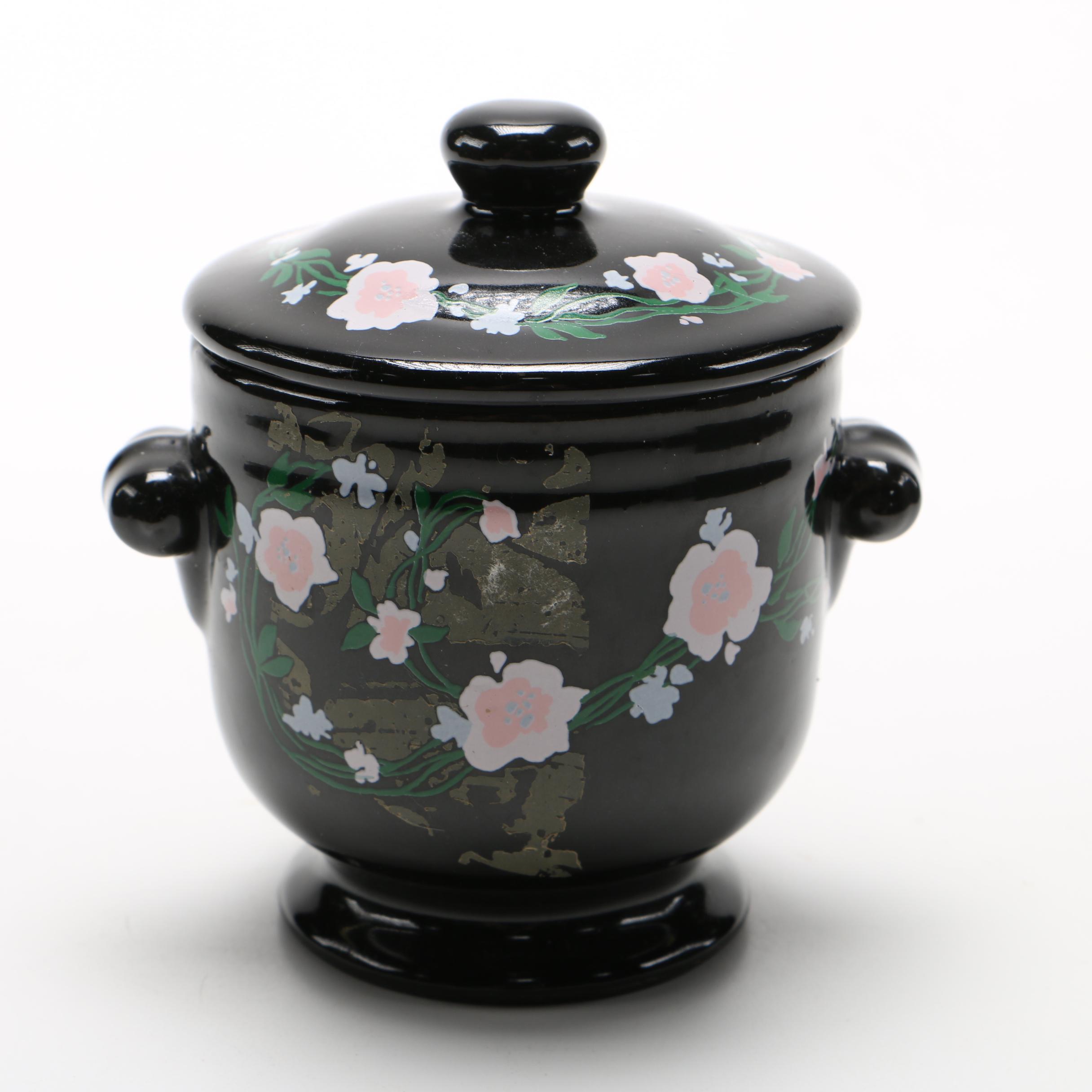 West German Black-Glazed Jar