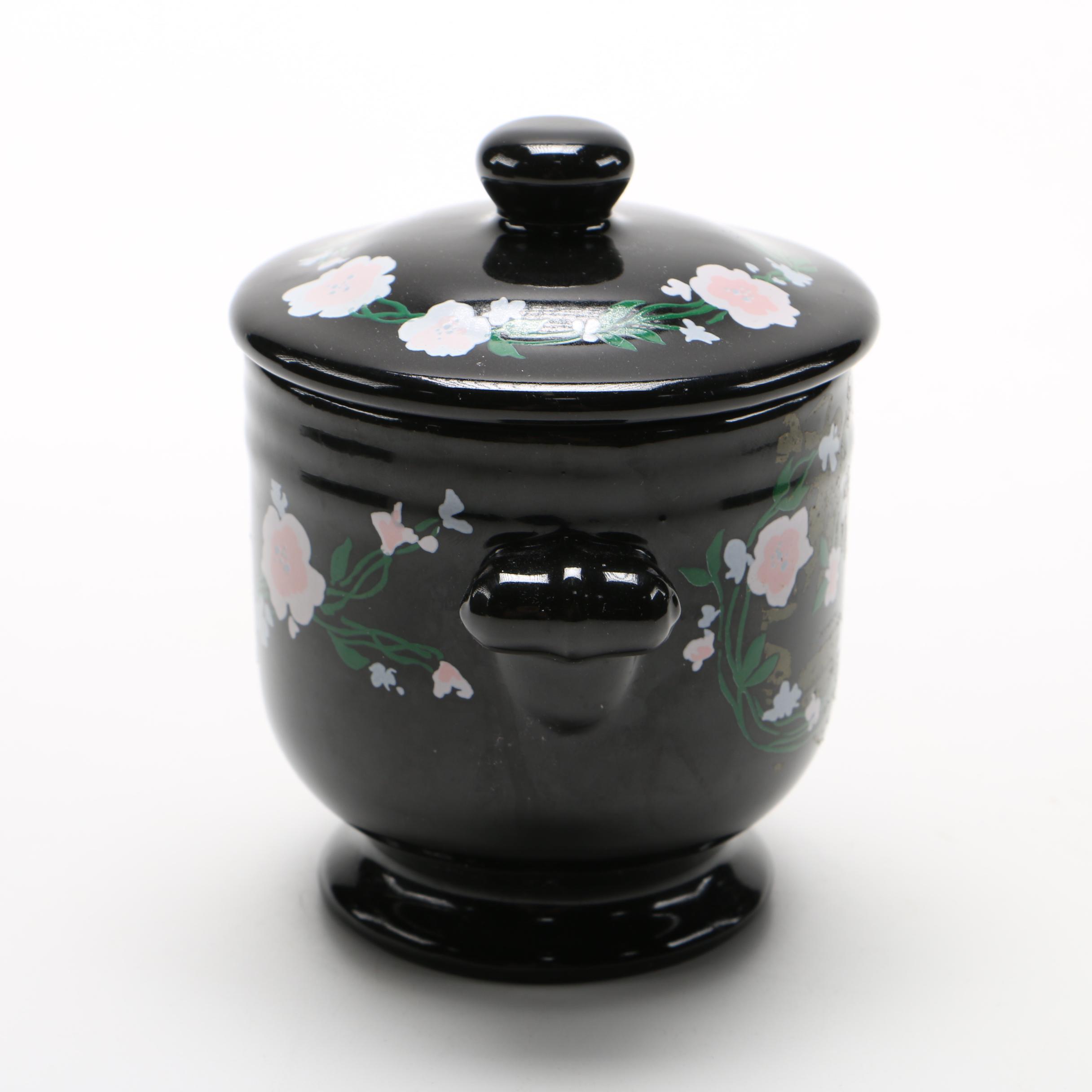West German Black-Glazed Jar