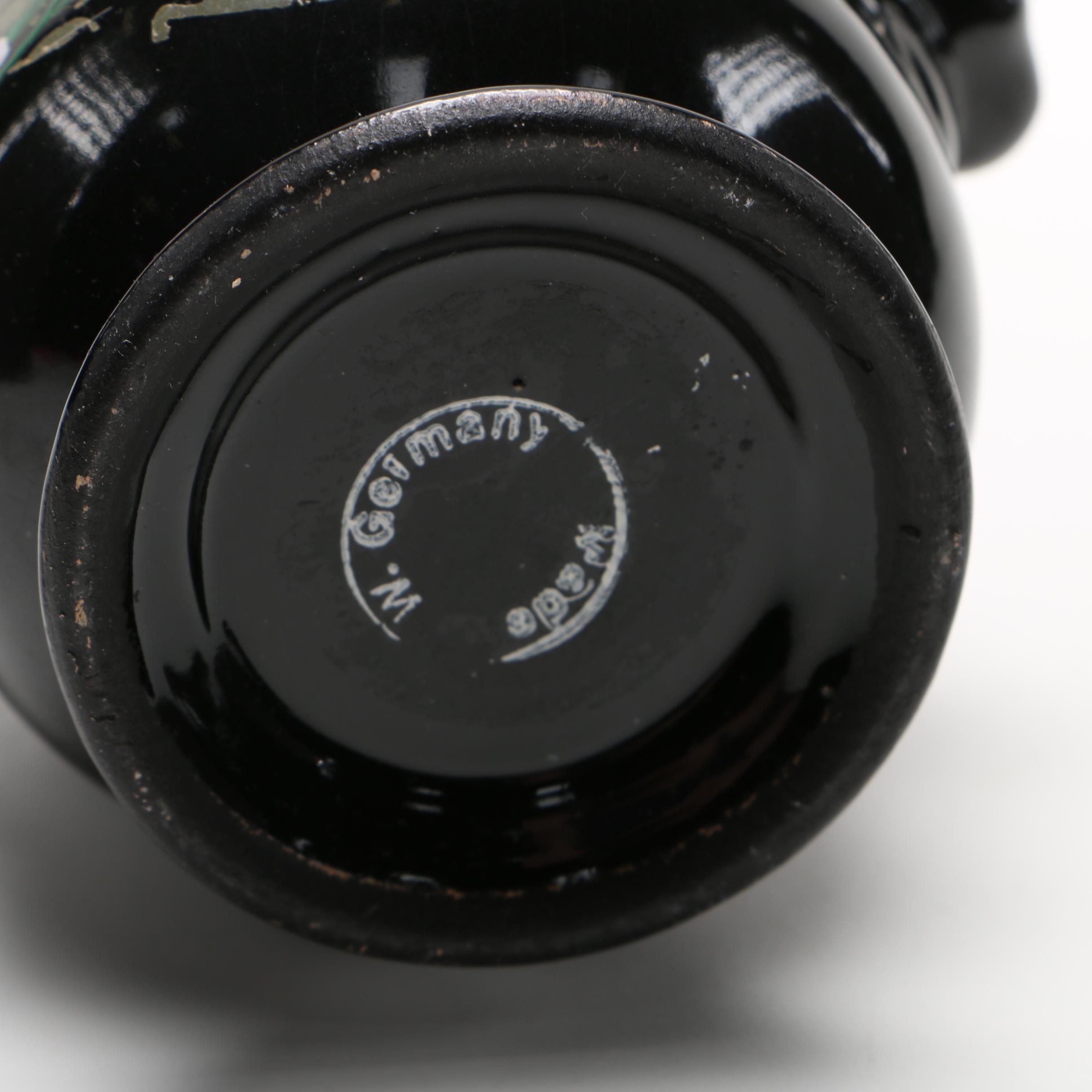 West German Black-Glazed Jar