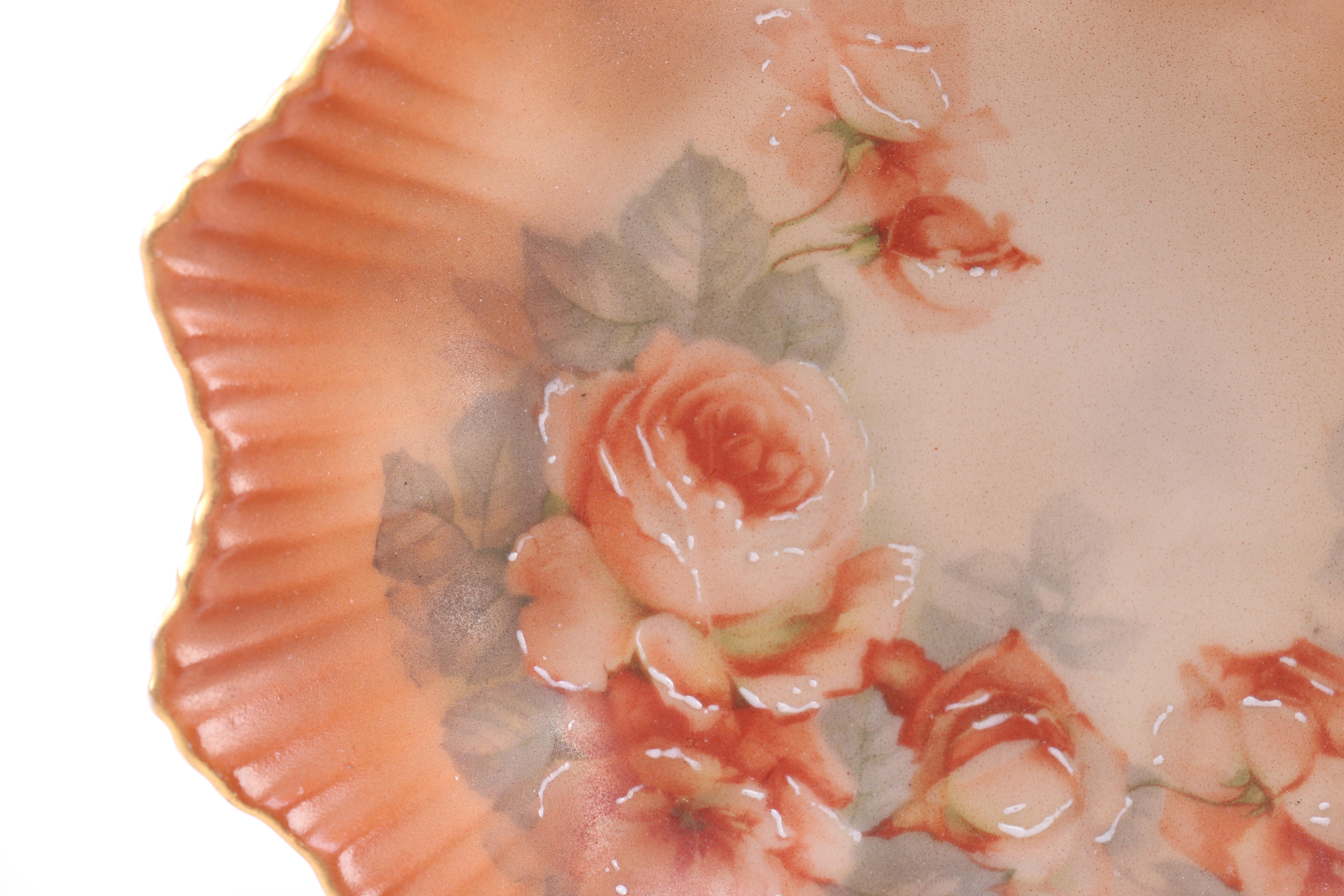 K. Steinmann Floral Bowl with Hand Painted Accents