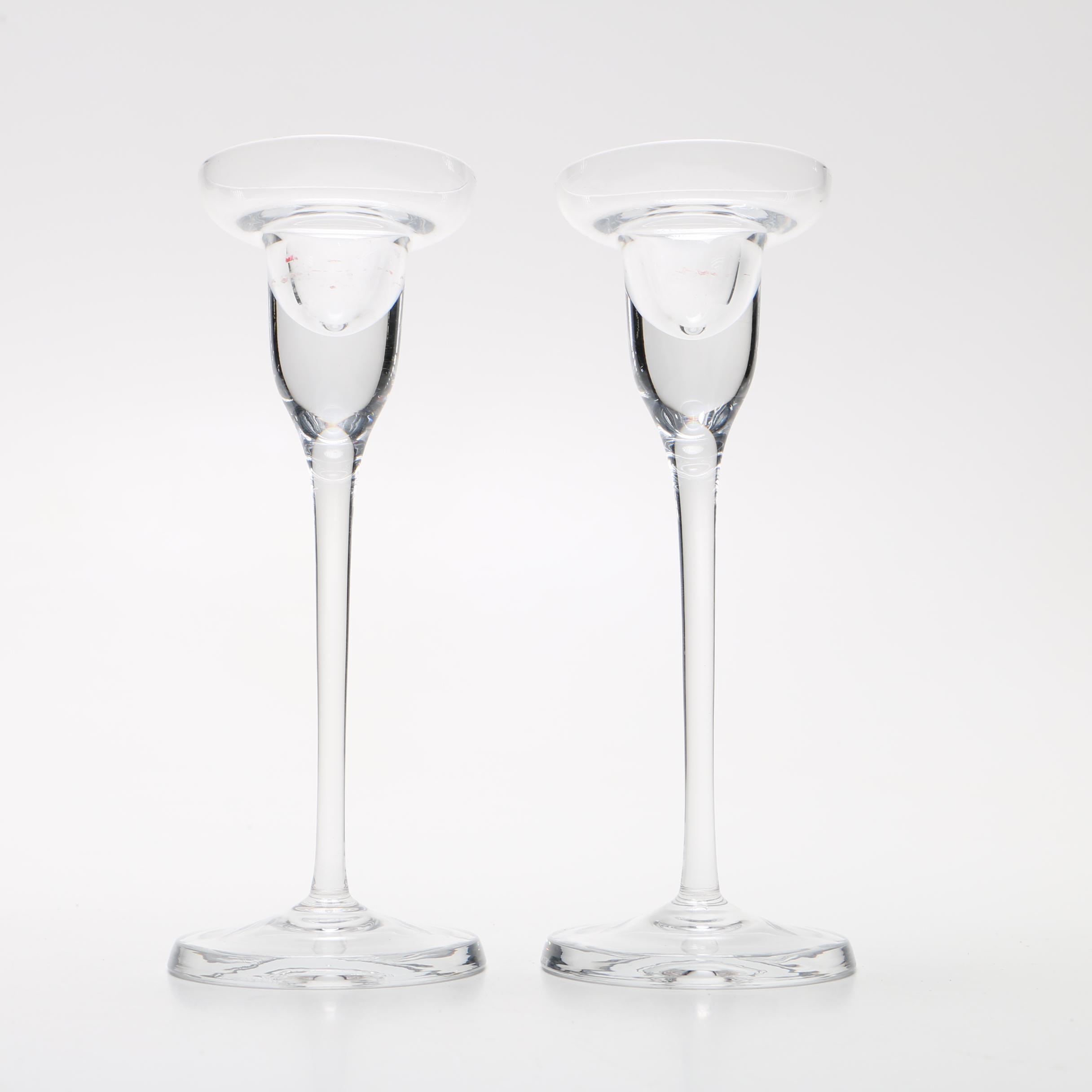 Pair of Stemmed Candlesticks