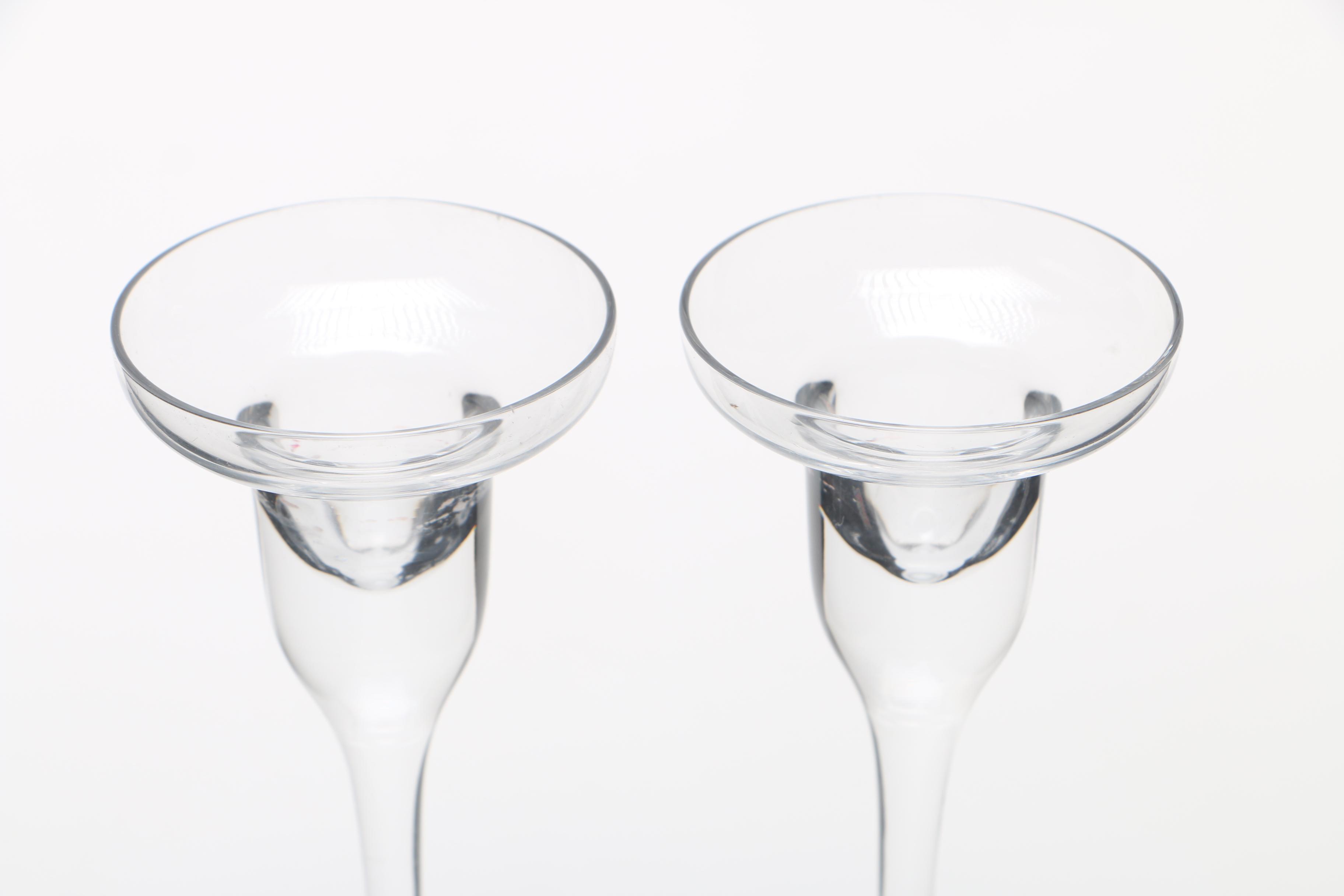 Pair of Stemmed Candlesticks