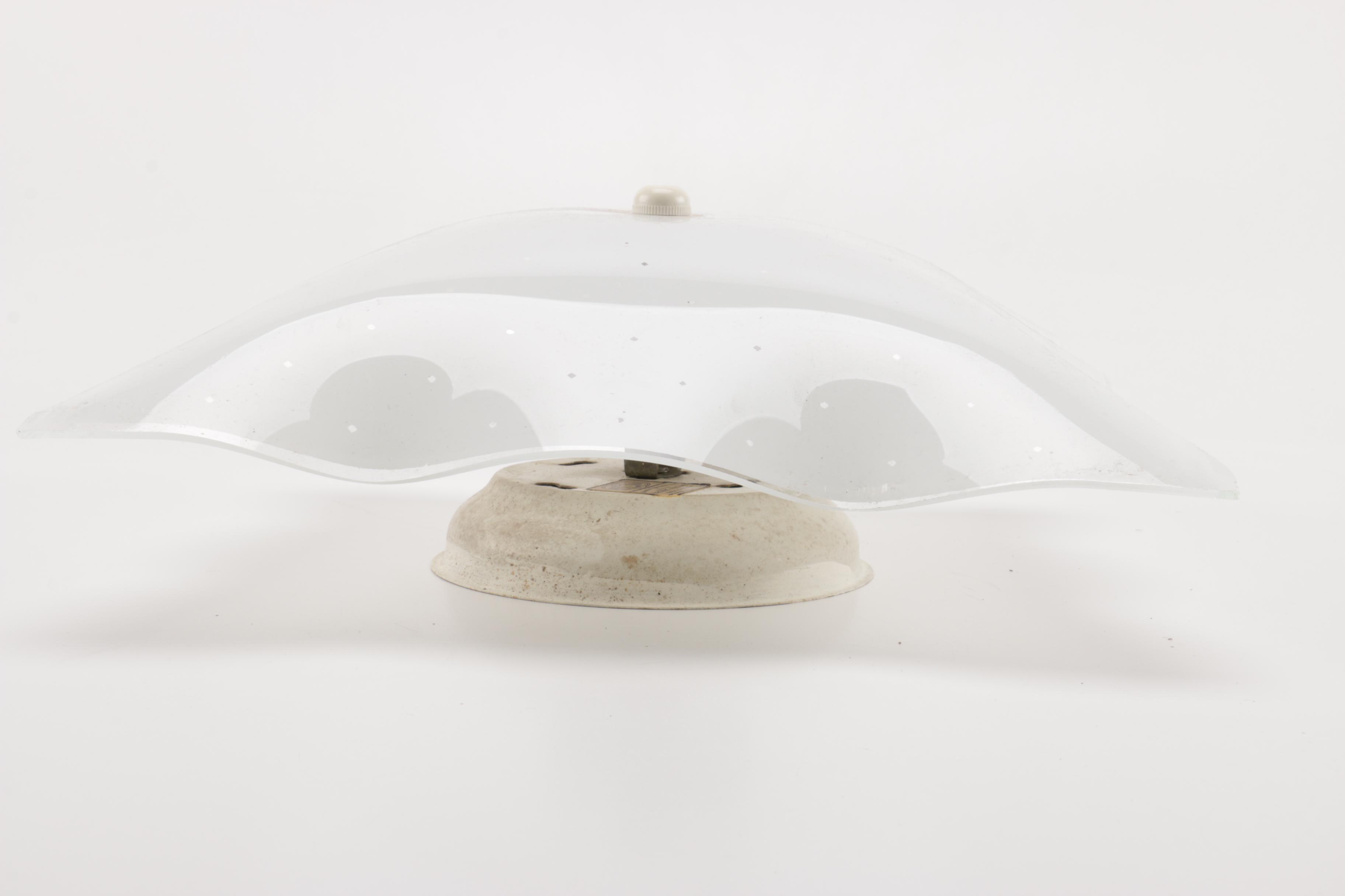 Glass Dish Ceiling Light