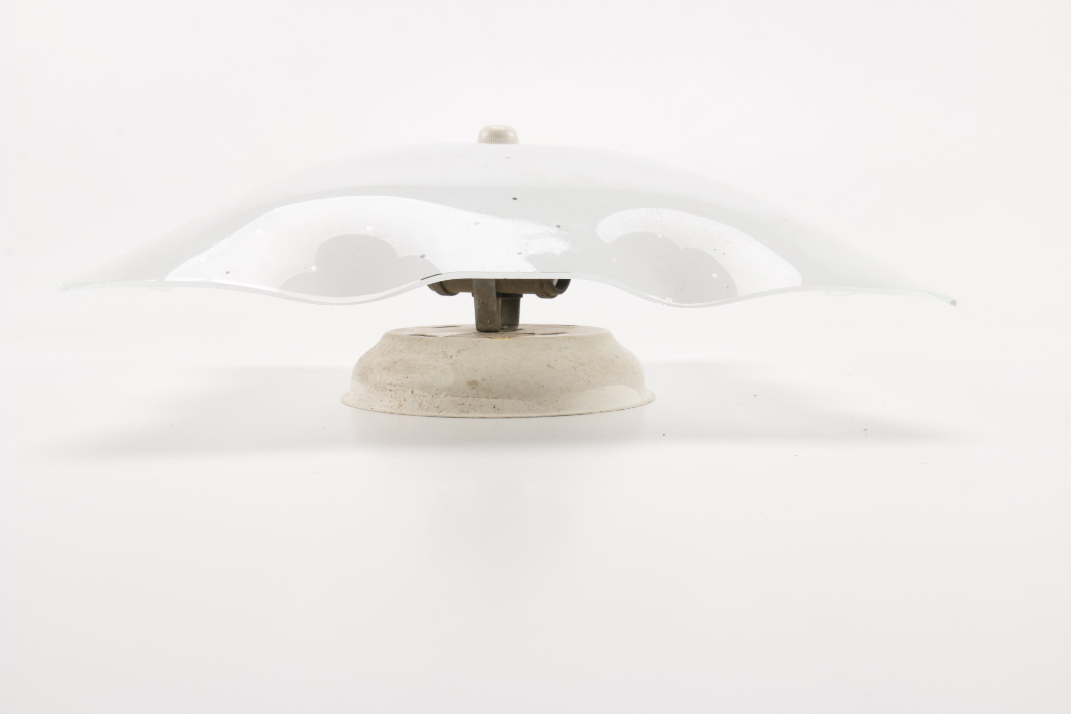 Glass Dish Ceiling Light