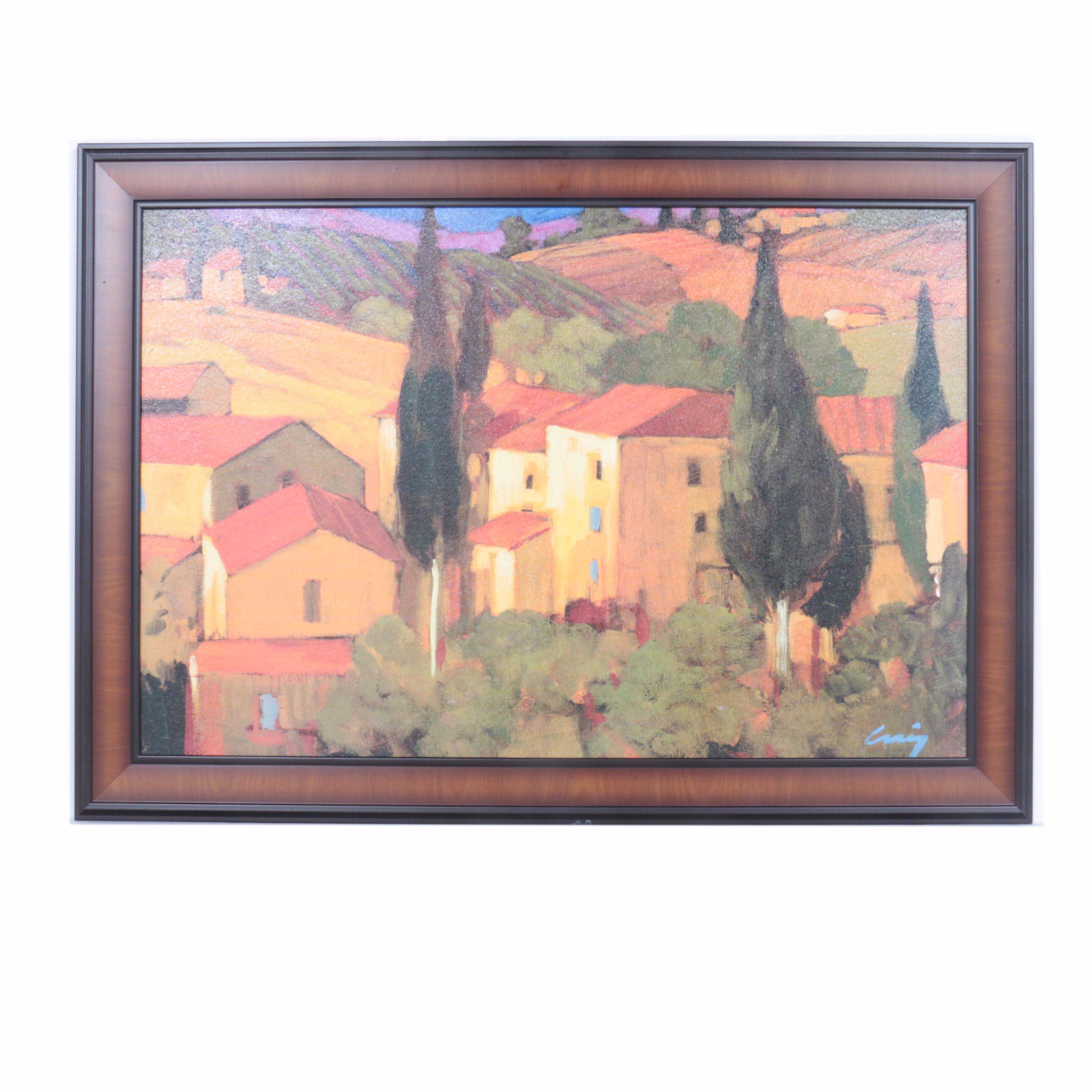 After Philip Craig Giclee on Board "Terracotta Vista"