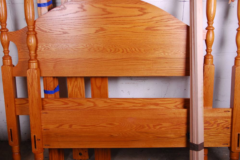 Full Size Oak Poster Bed Frame