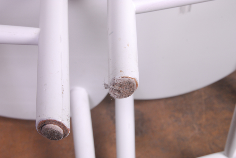 Oversize Crate and Barrel White Spindle Back Chairs