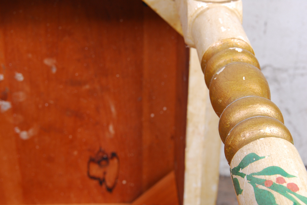 Hand Painted Floral Accent Table