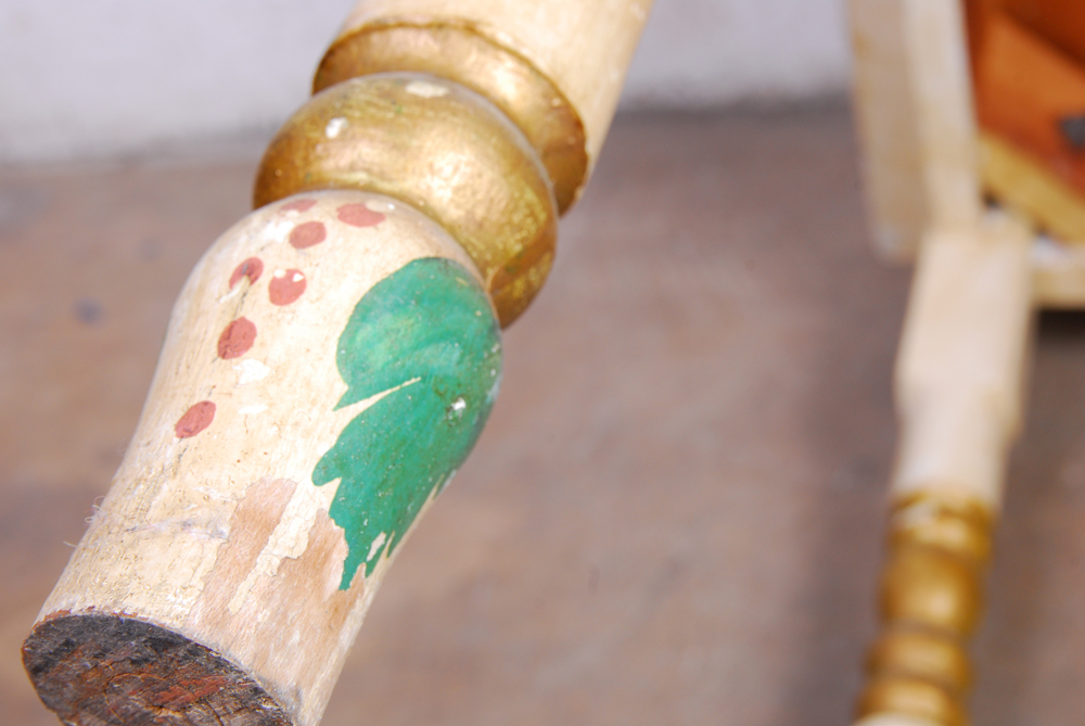 Hand Painted Floral Accent Table