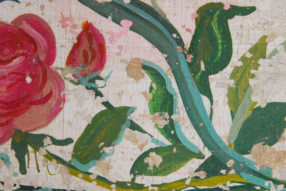 Hand Painted Floral Accent Table