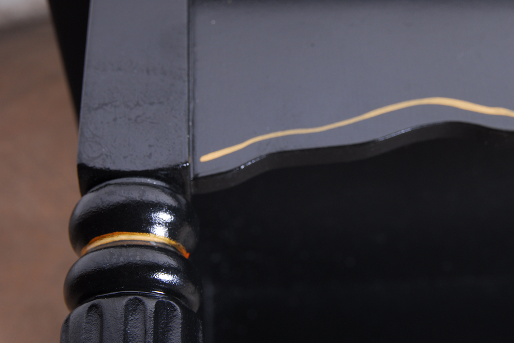 Hand Painted Hunting Motif Accent Table