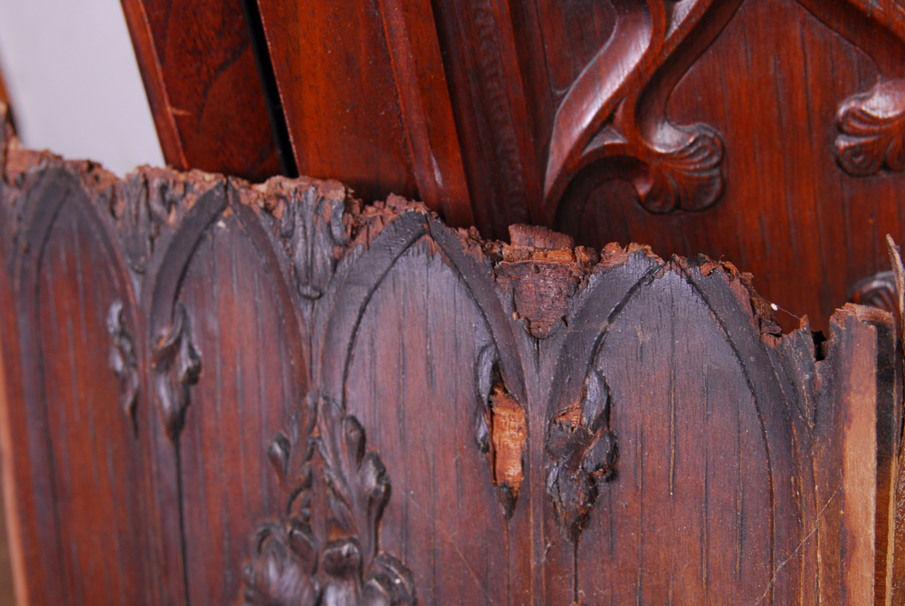 Figural Carved Wood Divider