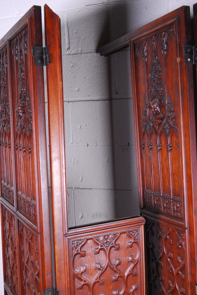 Figural Carved Wood Divider