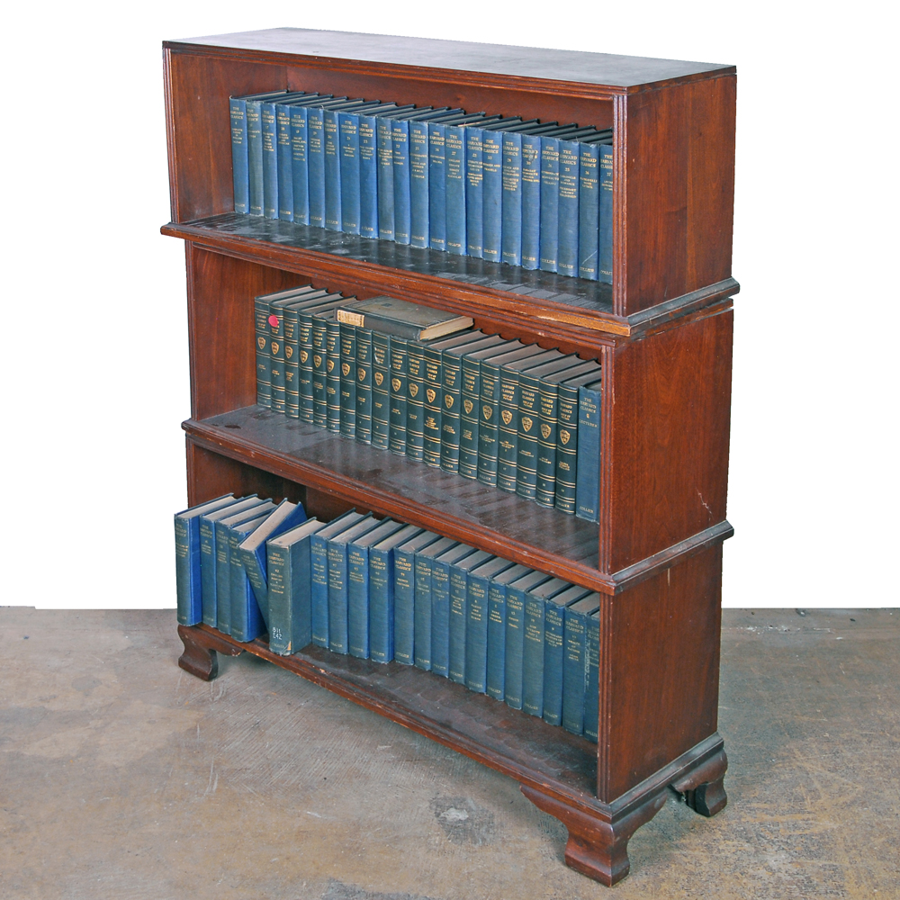 Bookcase Stack With "The Harvard Classics " Book Series